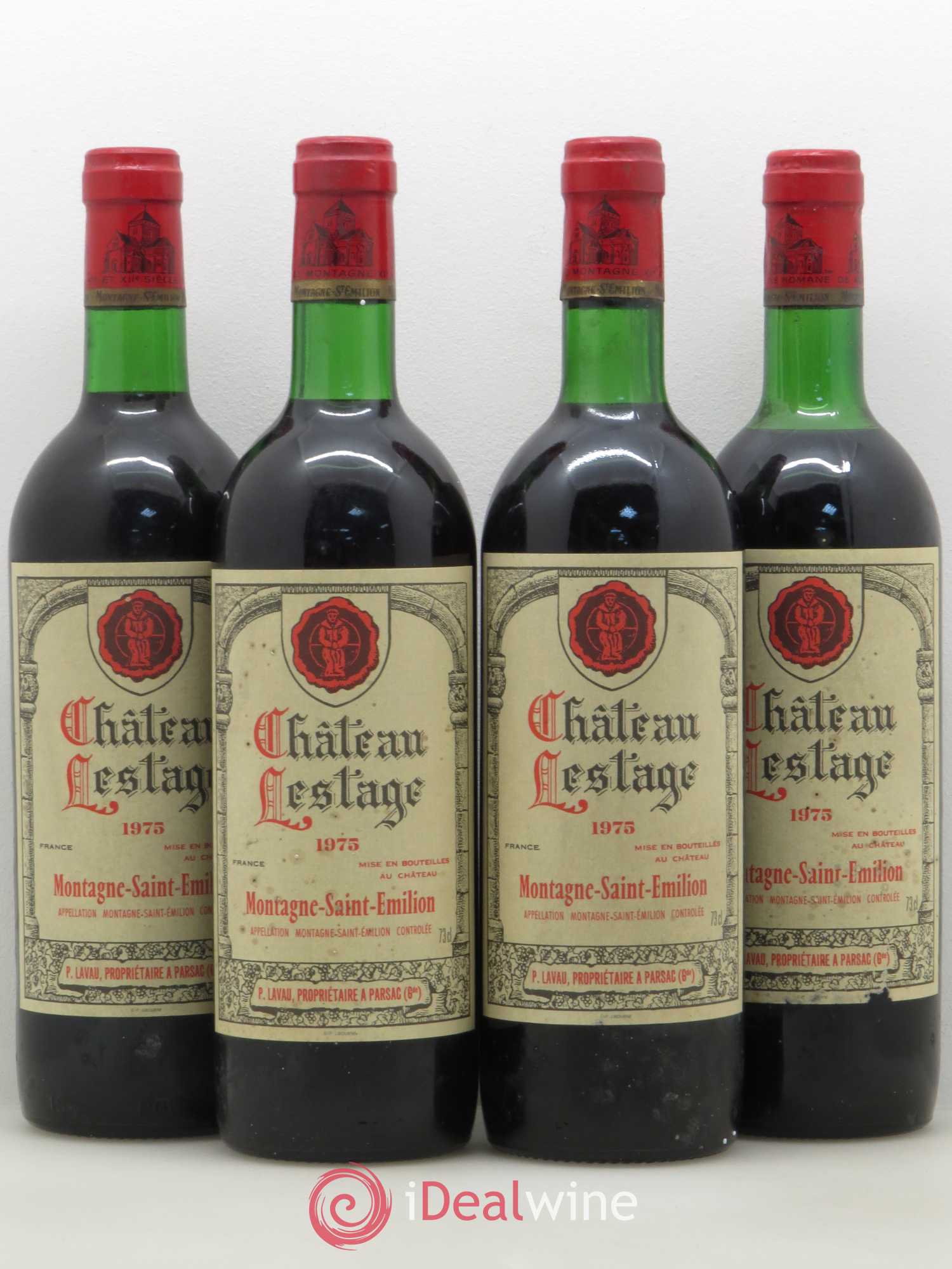 Montagne Saint-Émilion Château Lestage 1975 - Lot de 4 bouteilles - 0