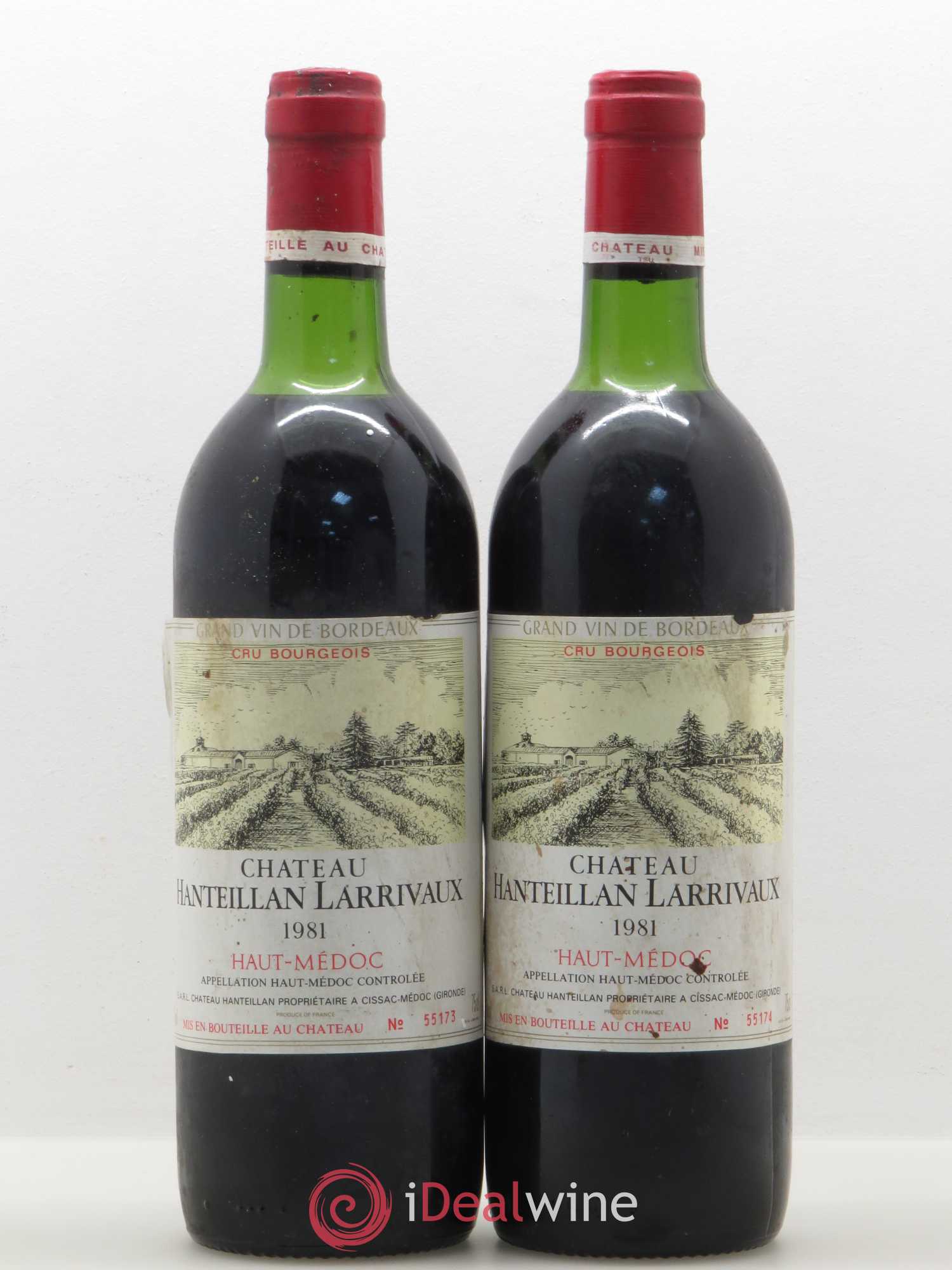 Bordeaux Château Hanteillan Larrivaux (sans prix de réserve) 1981 - Posten von 2 Flaschen - 0