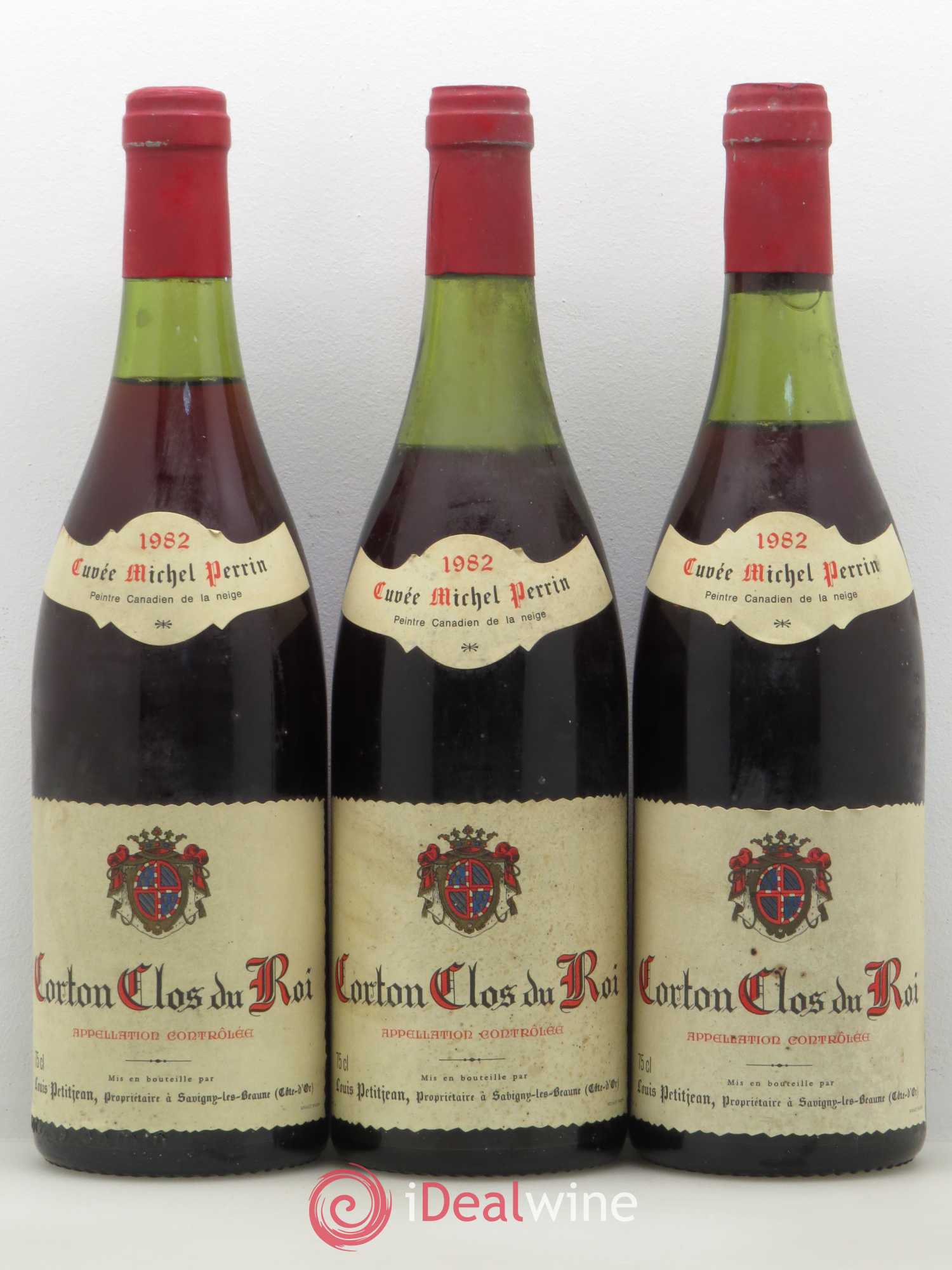 Corton Grand Cru Clos du Roi Cuvée Michel Perrin Louis Petit Jean 1982 - Posten von 3 Flaschen - 0