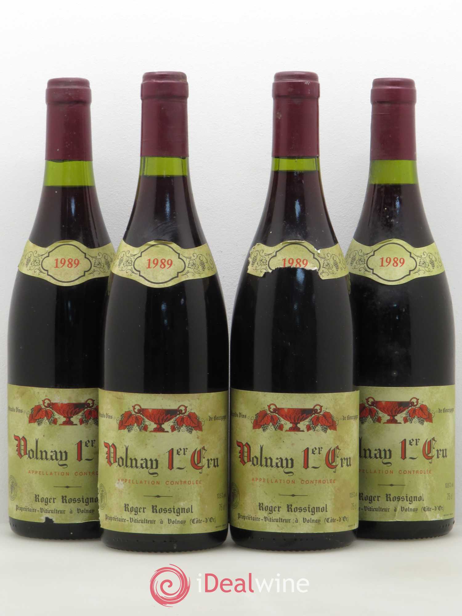 Volnay 1er Cru Roger Rossignol 1989 - Lot de 4 bouteilles - 0