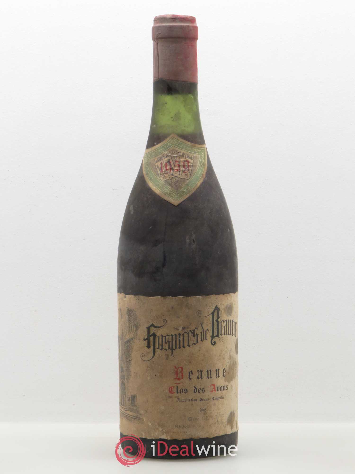 Beaune 1er Cru Clos Des Avaux Hospices De Beaune Guy Leblanc 1959 - Posten von 1 Flasche - 0