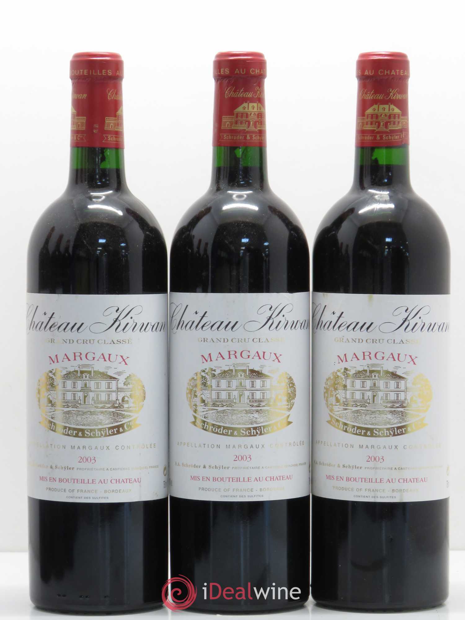Château Kirwan 3ème Grand Cru Classé 2003 - Lot de 6 bouteilles - 1