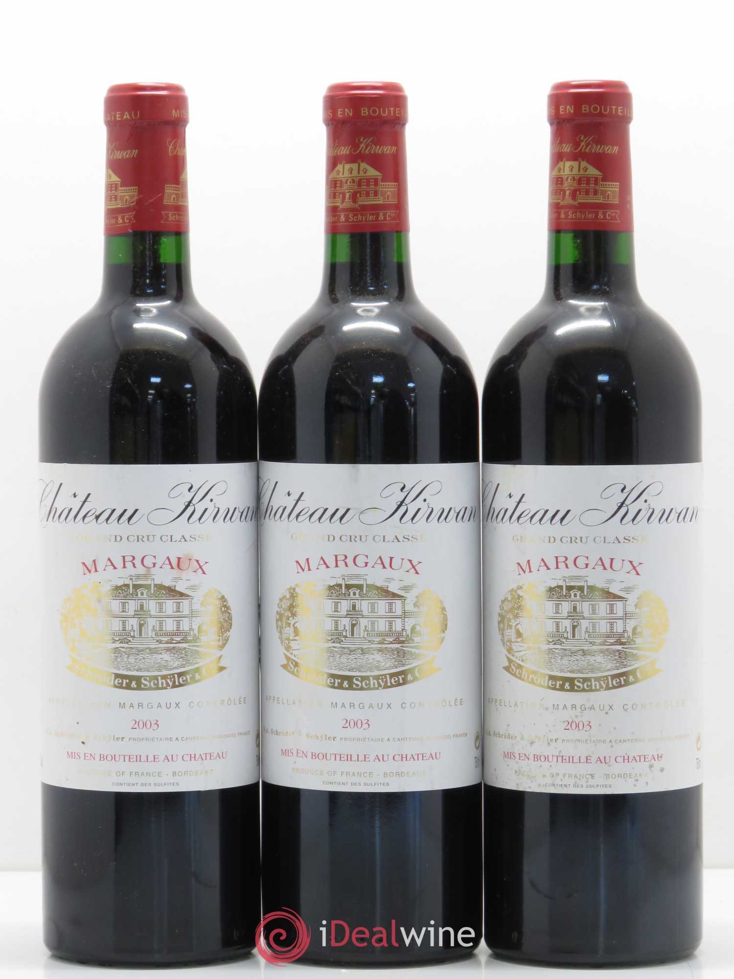 Château Kirwan 3ème Grand Cru Classé 2003 - Lot de 6 bouteilles - 2