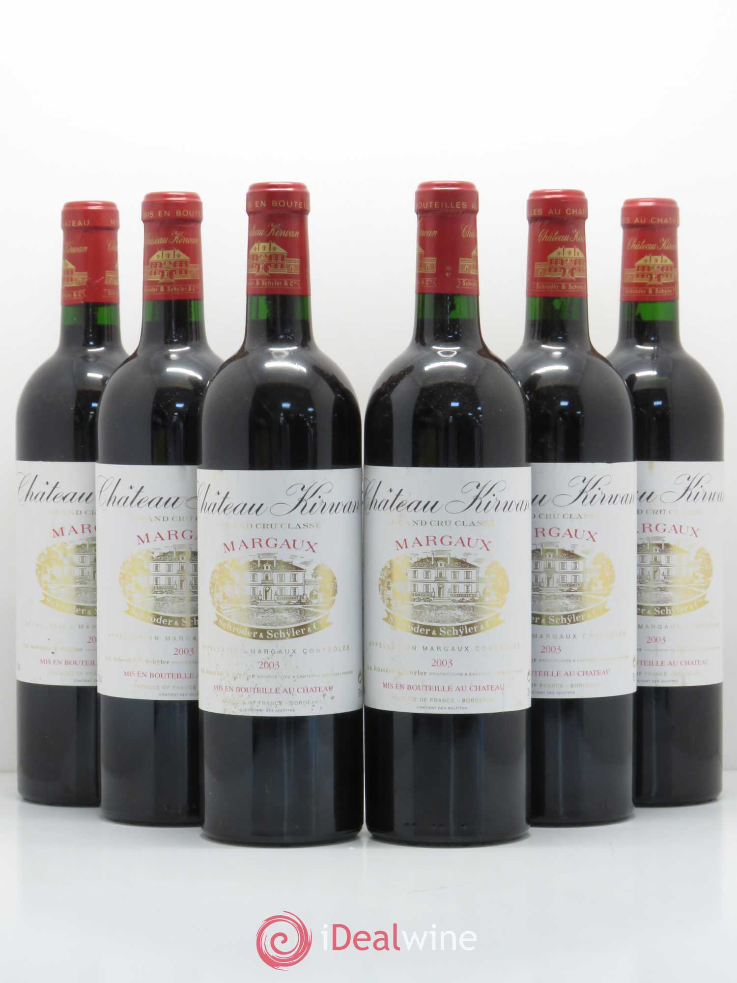 Château Kirwan 3ème Grand Cru Classé 2003 - Lot de 6 bouteilles - 0