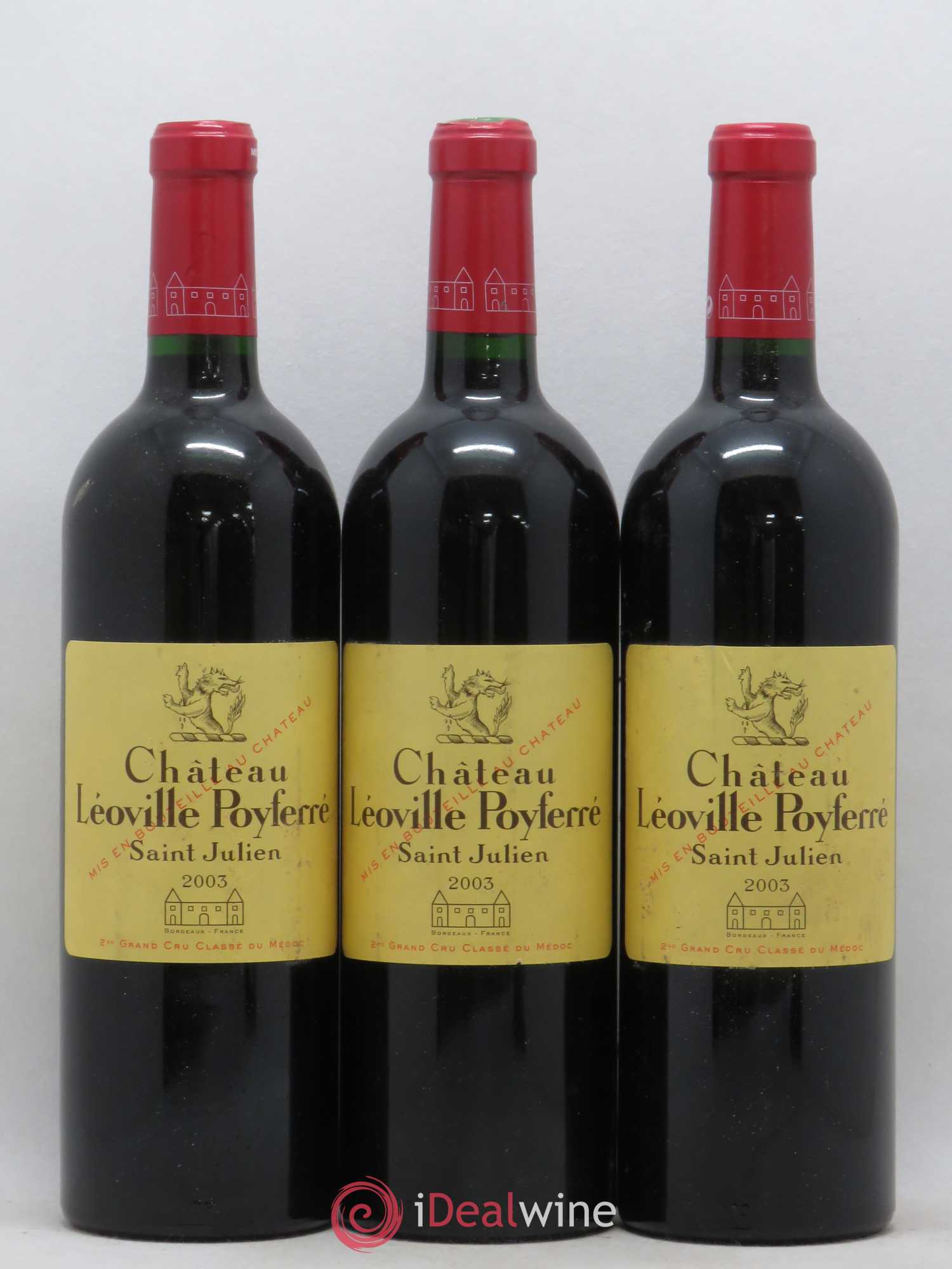 Château Léoville Poyferré 2ème Grand Cru Classé 2003 - Lot de 6 bouteilles - 1