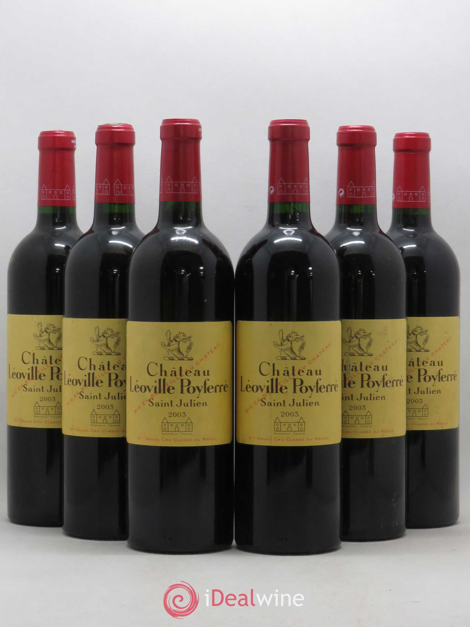 Château Léoville Poyferré 2ème Grand Cru Classé 2003 - Lot de 6 bouteilles - 0