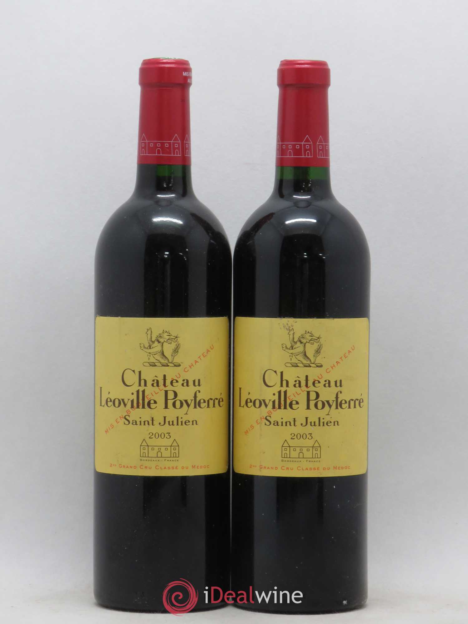 Château Léoville Poyferré 2ème Grand Cru Classé 2003 - Lot de 2 bouteilles - 0