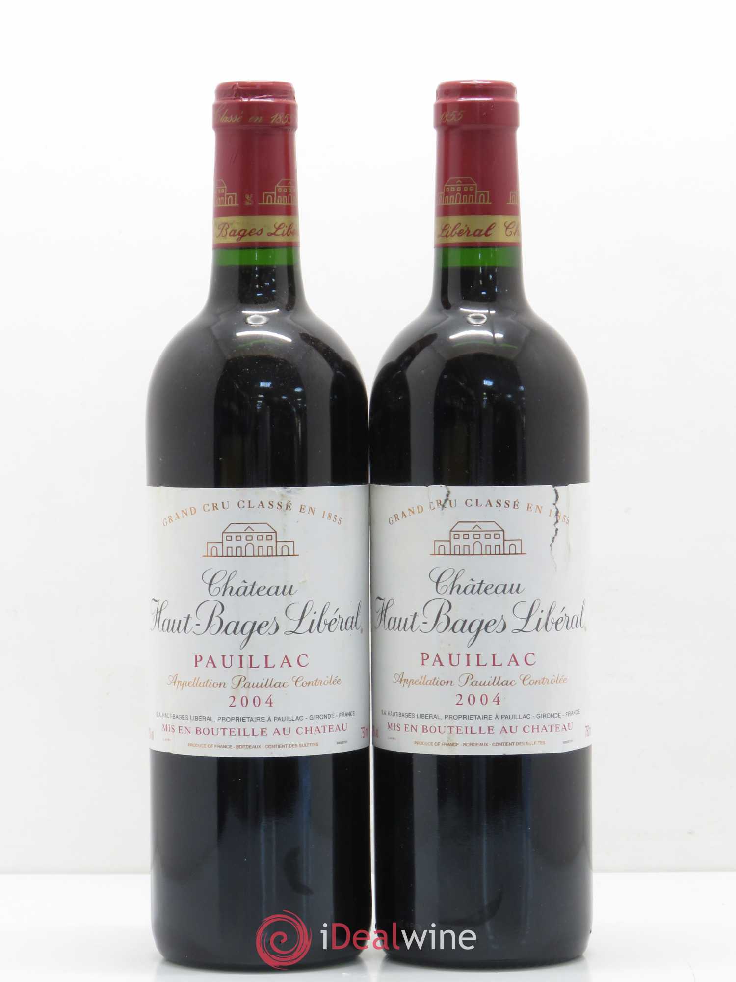 Château Haut Bages Libéral 5ème Grand Cru Classé (sans prix de réserve) 2004 - Lot de 2 bouteilles - 0