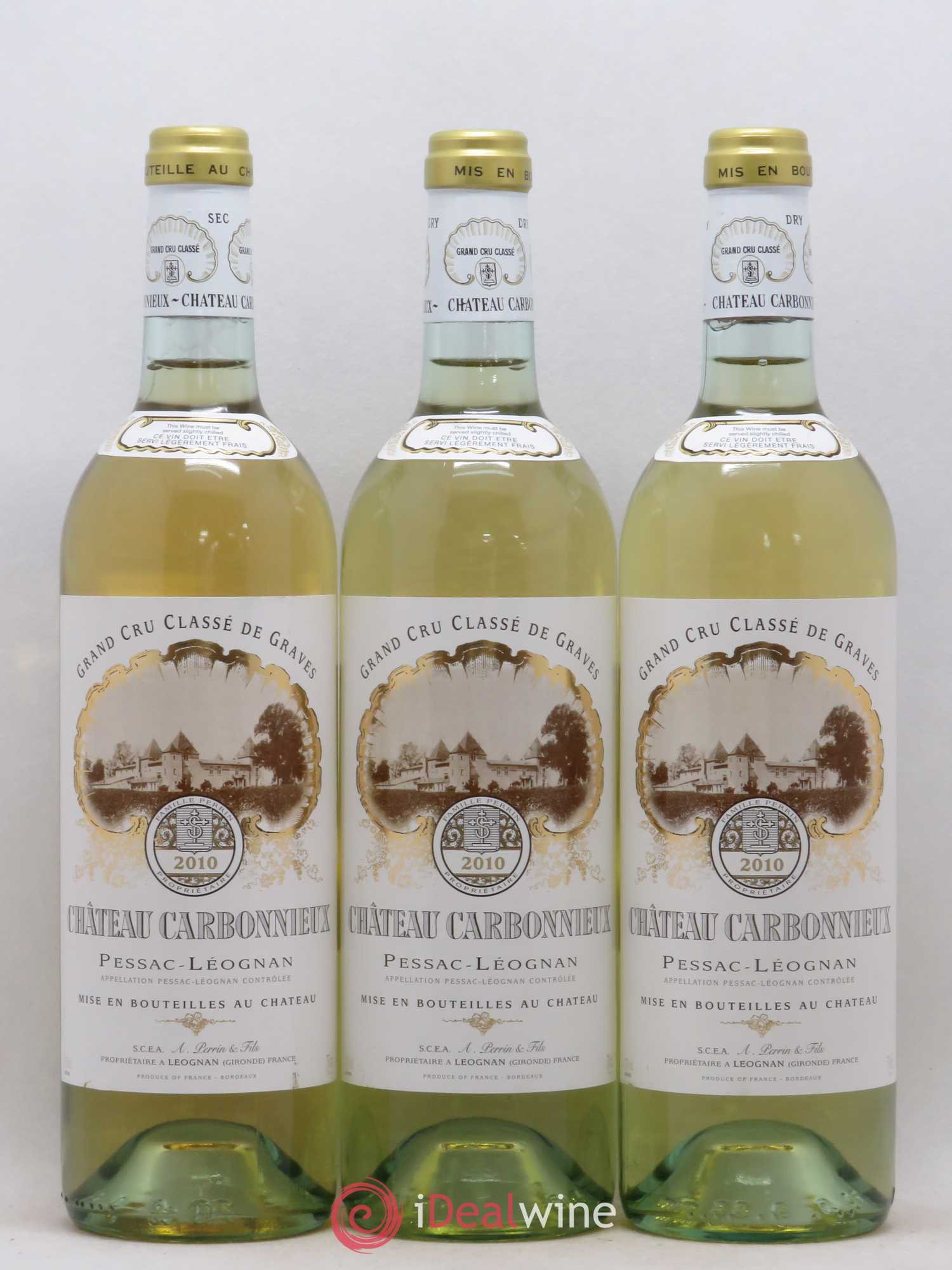 Château Carbonnieux Cru Classé de Graves 2010 - Lot de 3 bouteilles - 0