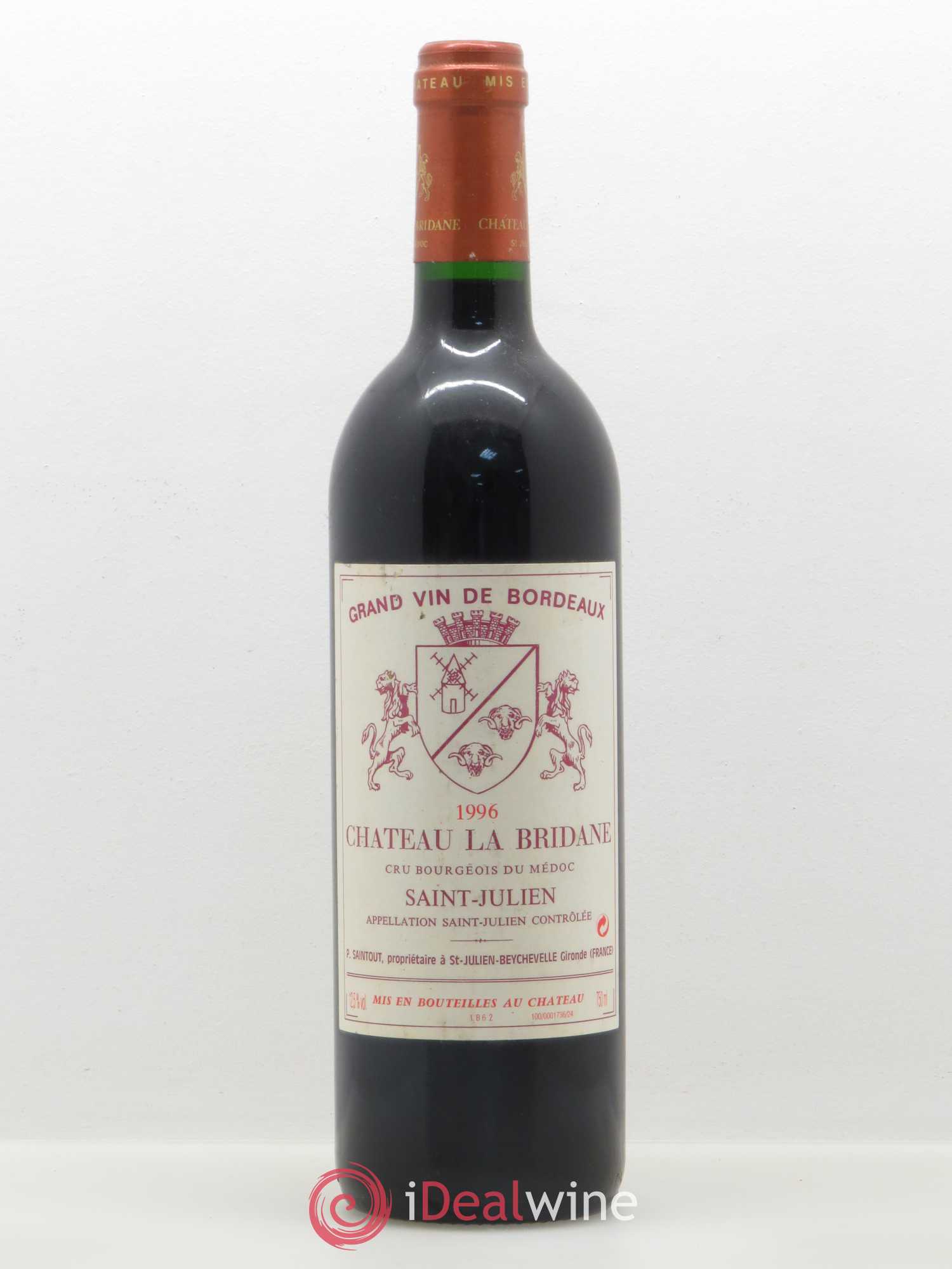Château la Bridane Cru Bourgeois 1996 - Lot de 1 bouteille - 0
