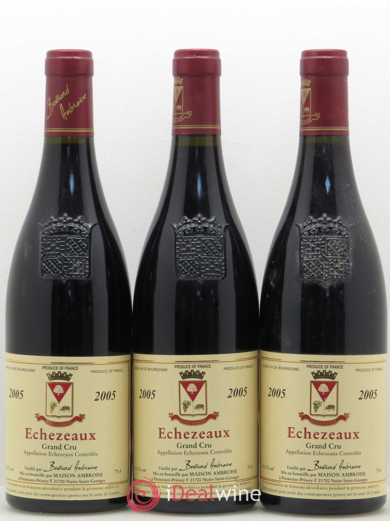 Echezeaux Grand Cru Bertrand Ambroise (sans prix de réserve) 2005 - Posten von 3 Flaschen - 0