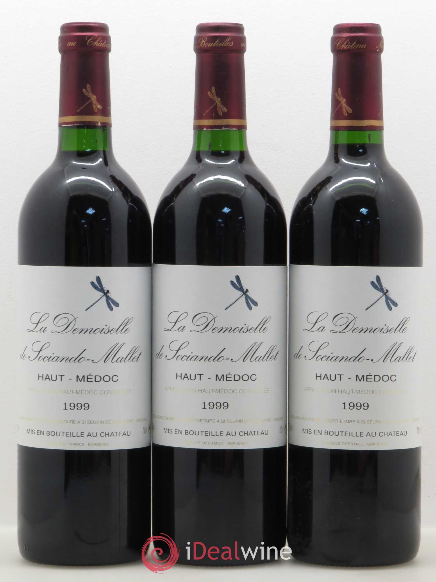 Demoiselle de Sociando Mallet Second Vin  (sans prix de réserve) 1999 - Lot de 12 bouteilles - 4