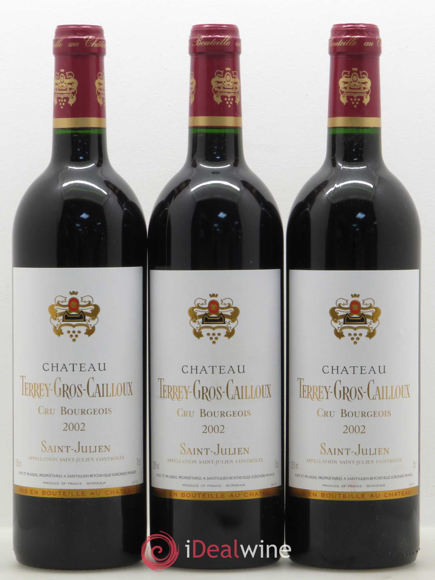 Château Terrey Gros Cailloux Cru Bourgeois (sans prix de réserve) 2002 - Lot de 12 bouteilles - 1
