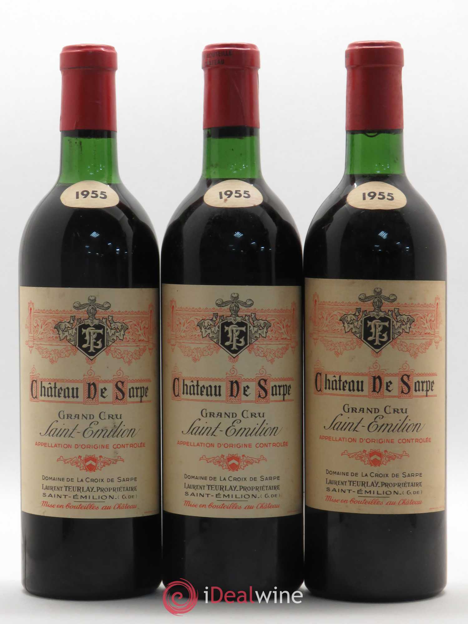 Saint-Émilion Grand Cru Château de Sarpe 1955 - Lot de 5 bouteilles - 1