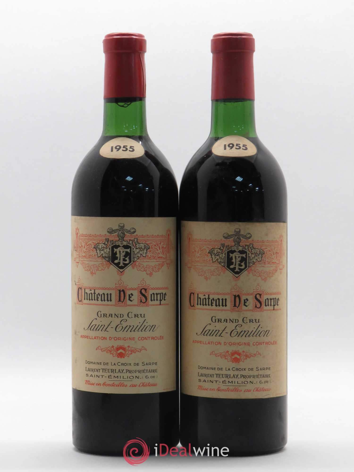 Saint-Émilion Grand Cru Château de Sarpe 1955 - Lot de 2 bouteilles - 0