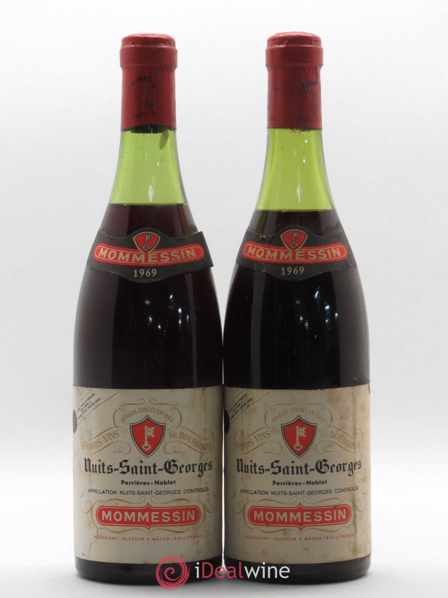 Nuits-Saint-Georges Mommesin 1969 - Lot de 2 bouteilles - 0
