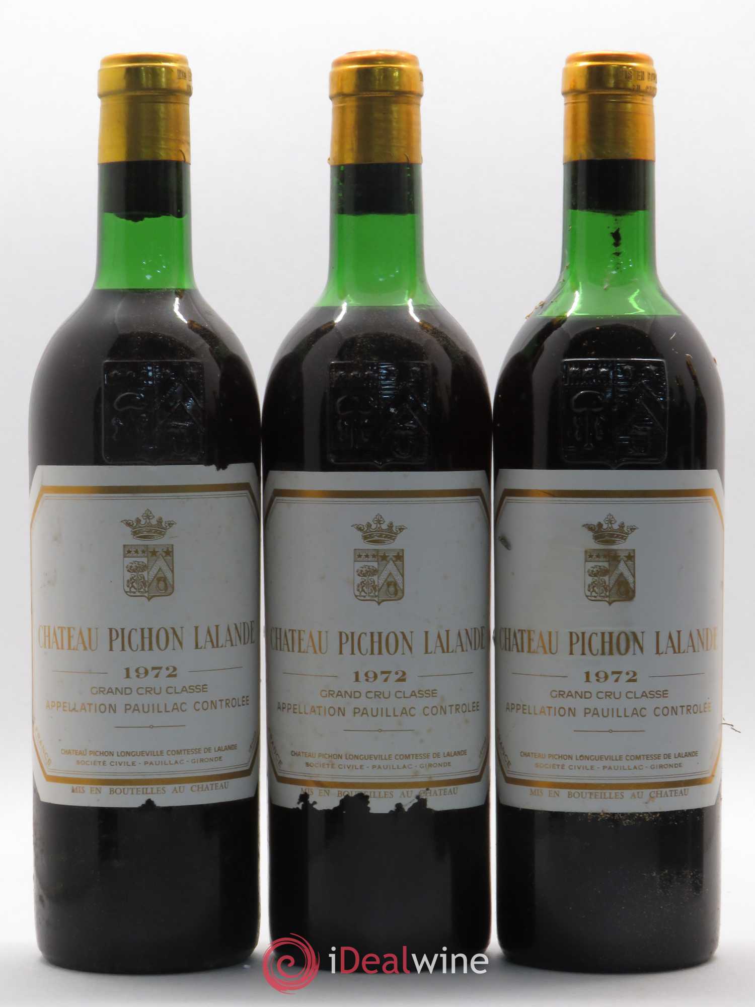 Château Pichon Longueville Comtesse de Lalande 2ème Grand Cru Classé 1972 - Lot de 6 bouteilles - 2