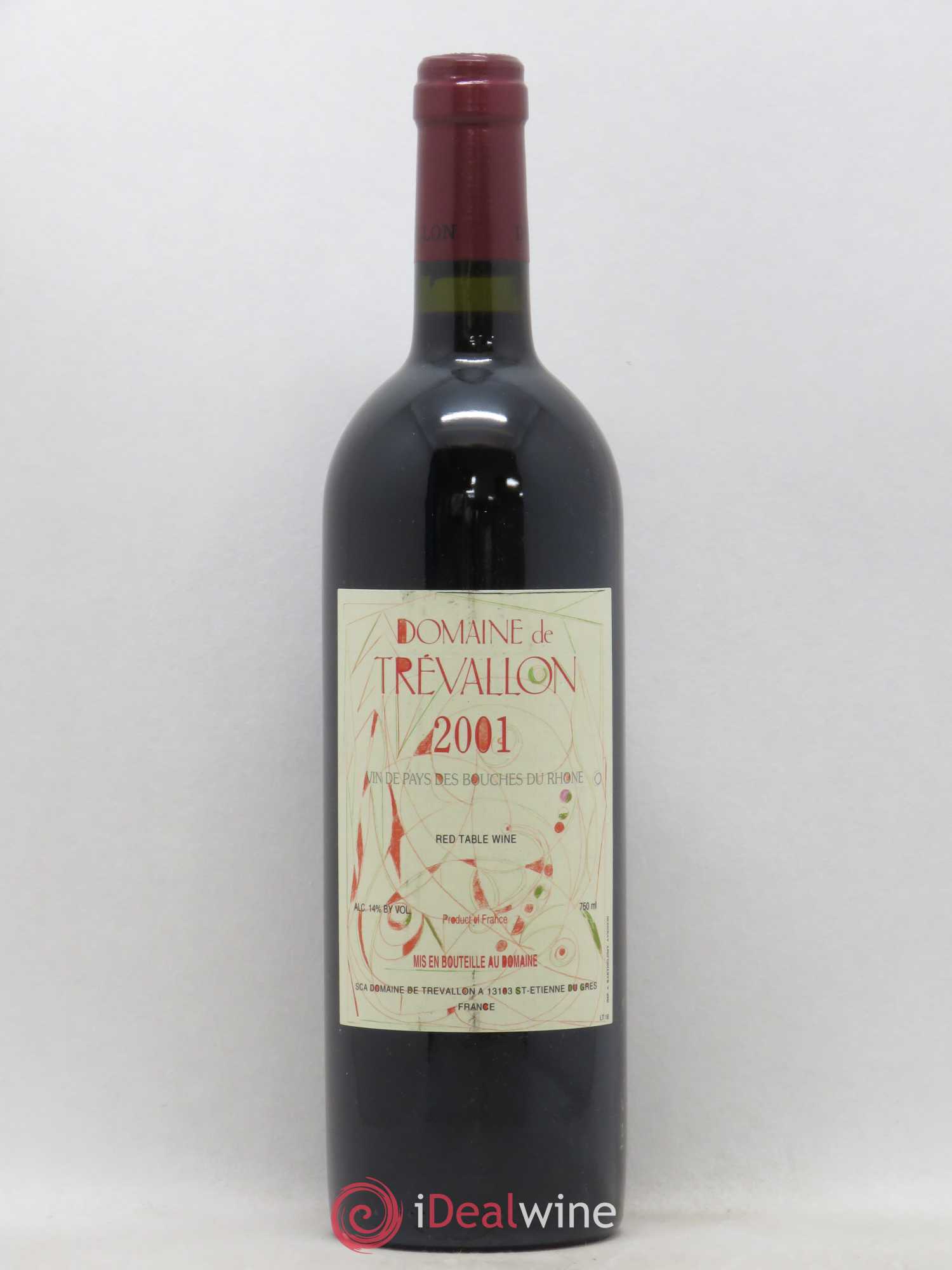 VDP Bouches du Rhône Trévallon (Domaine de) Eloi Dürrbach 2001 - Lot de 1 bouteille - 0