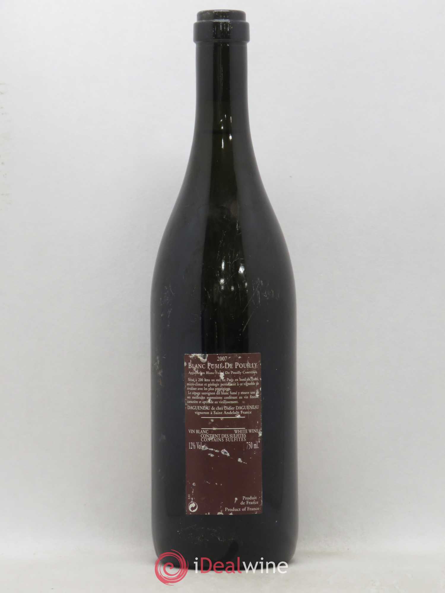 Vin de France (anciennement Pouilly-Fumé) Pur Sang Dagueneau (Domaine Didier - Louis-Benjamin) 2007 - Lot de 1 bouteille - 1