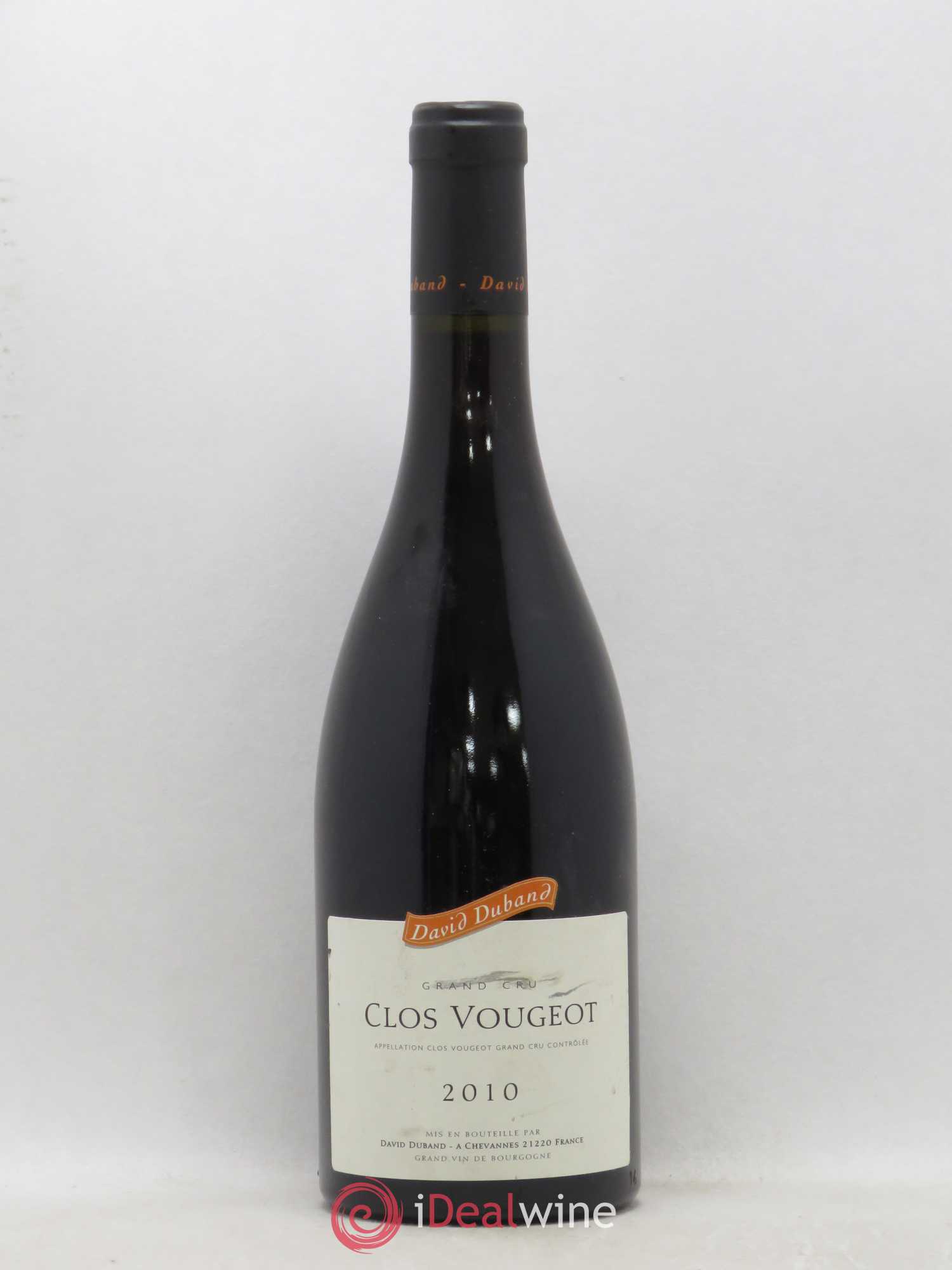Clos de Vougeot Grand Cru David Duband (Domaine) 2010 - Lot de 1 bouteille - 0