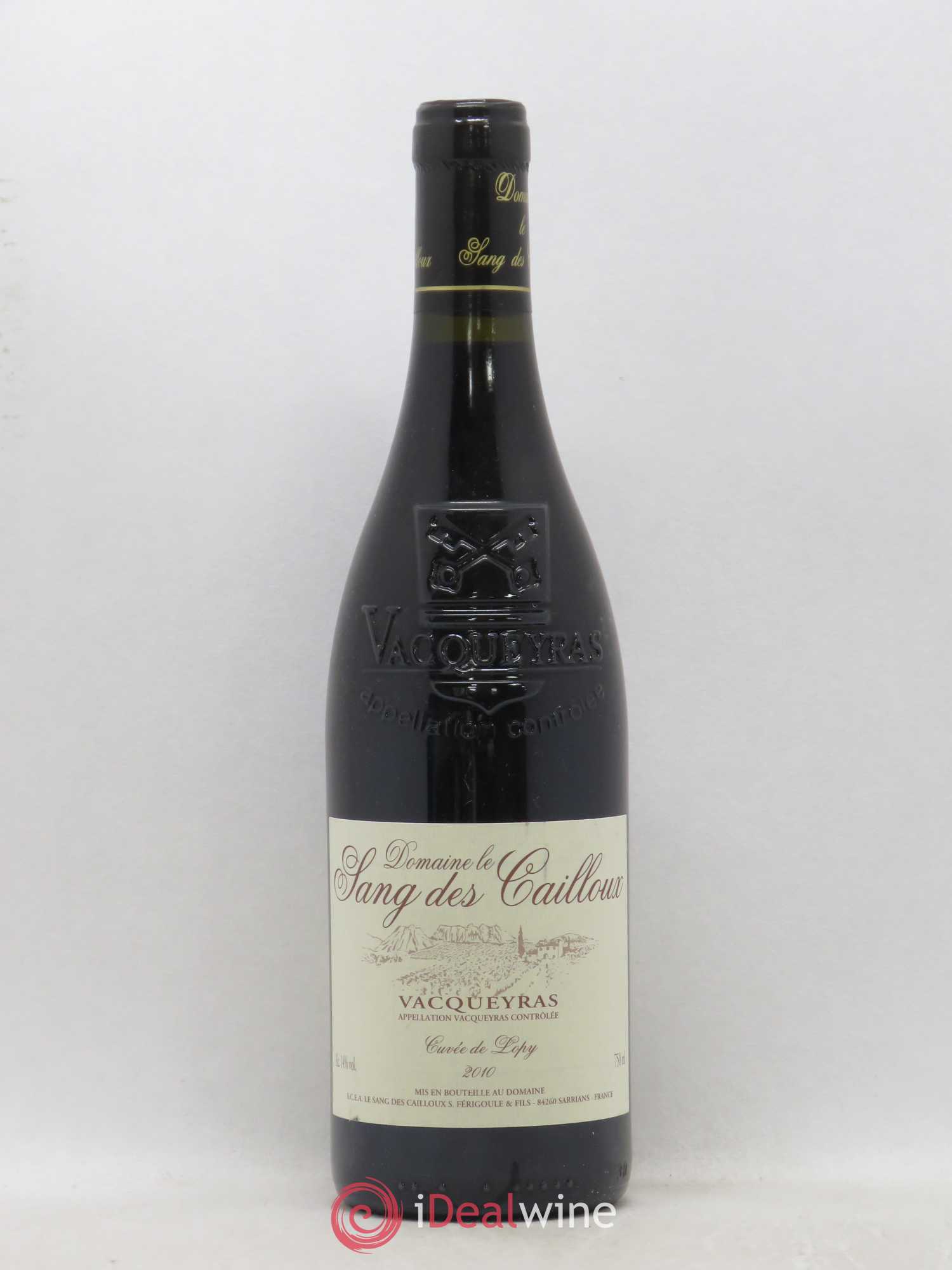 Vacqueyras Cuvée de Lopy Le Sang des Cailloux 2010 - Lot de 1 bouteille - 0