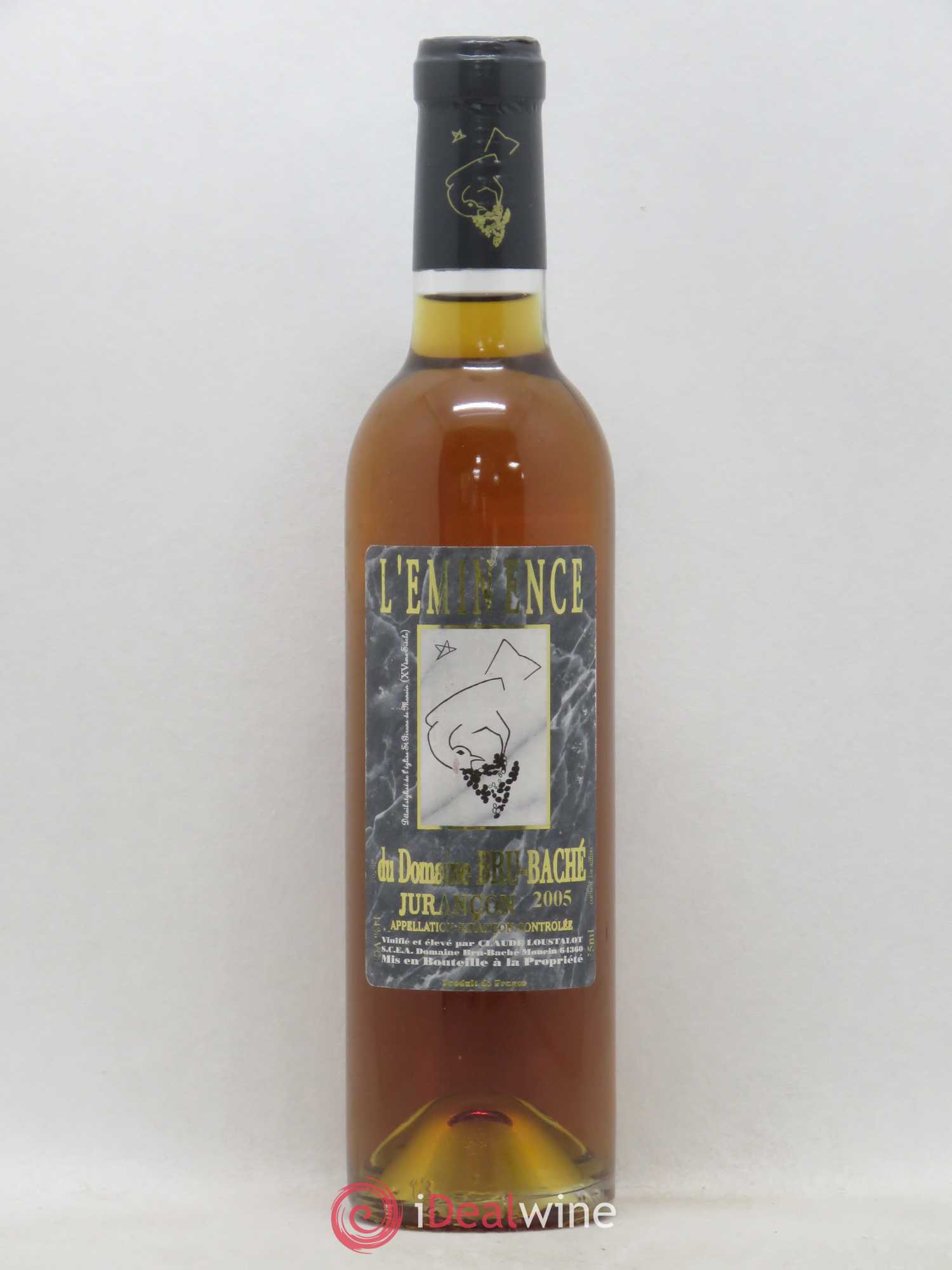 Jurançon L'Eminence de Bru-Baché (sans prix de réserve) 2005 - Posten von 1 Demi-Flasche - 0
