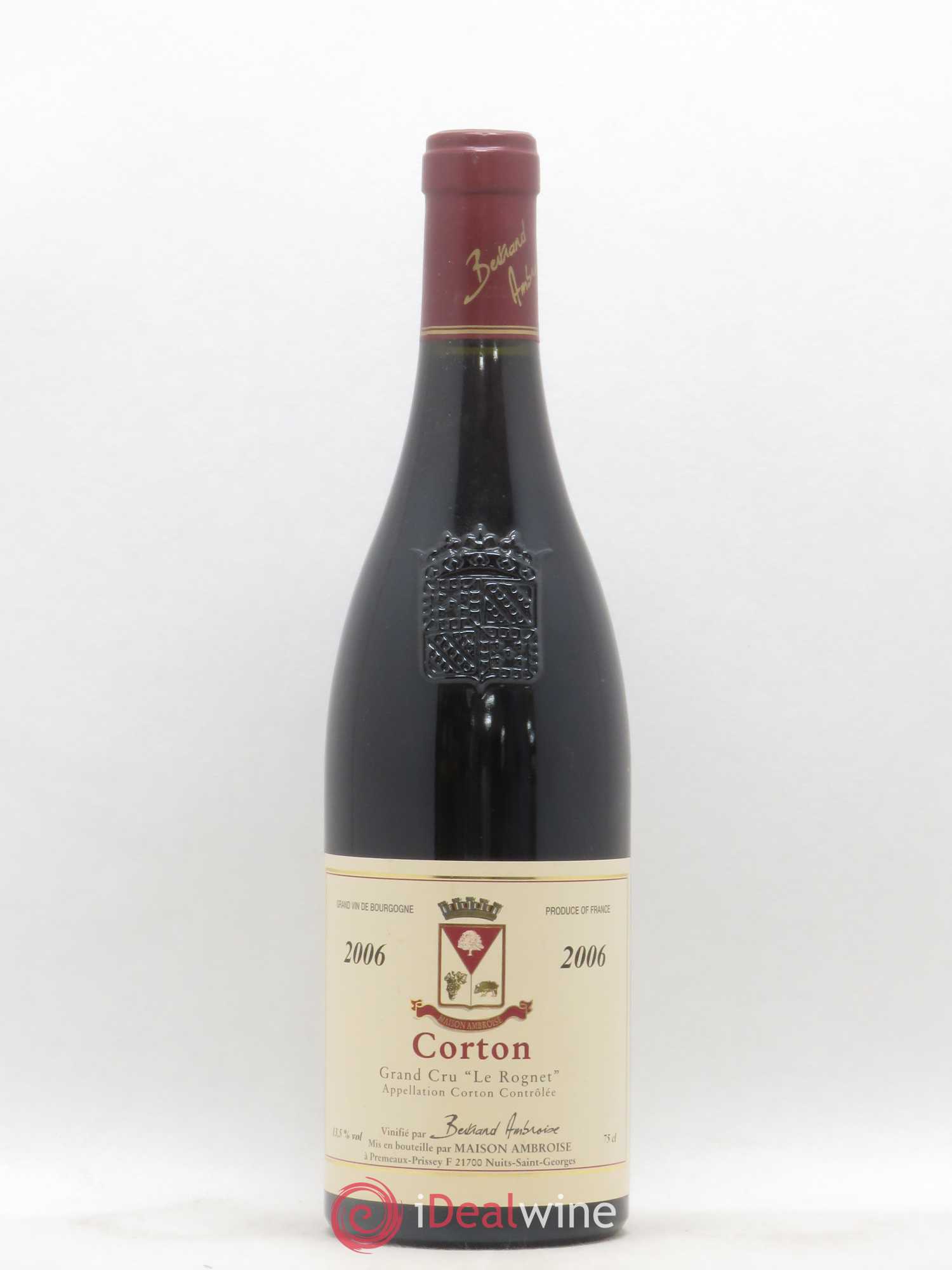 Corton Grand Cru Le Rognet Bertrand Ambroise 2006 - Lot de 1 bouteille - 0