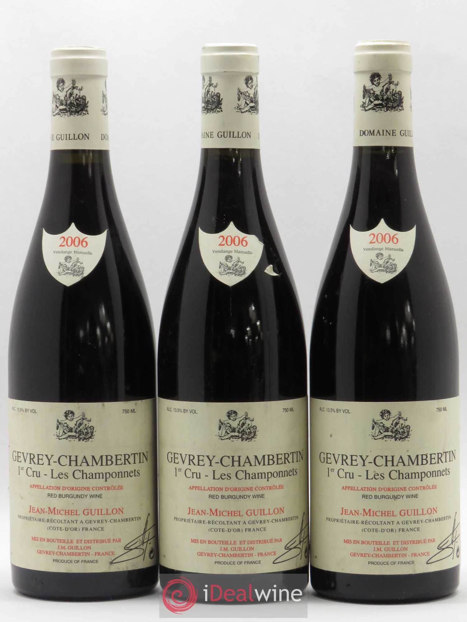 Gevrey-Chambertin 1er Cru Les Champonnets Domaine Guillon 2006 - Posten von 3 Flaschen - 0