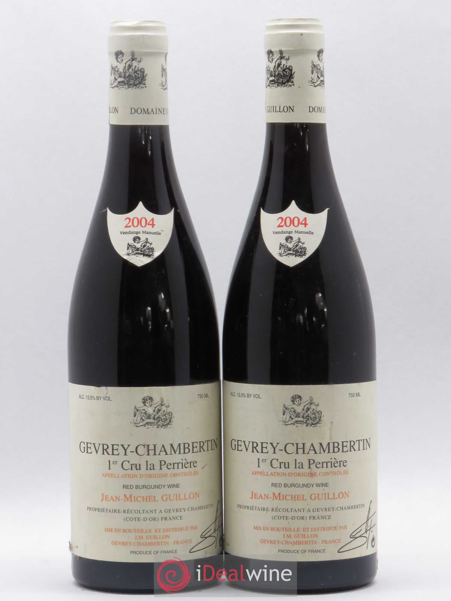 Gevrey-Chambertin 1er Cru La Perrière Domaine Guillon (sans prix de réserve) 2004 - Posten von 2 Flaschen - 0