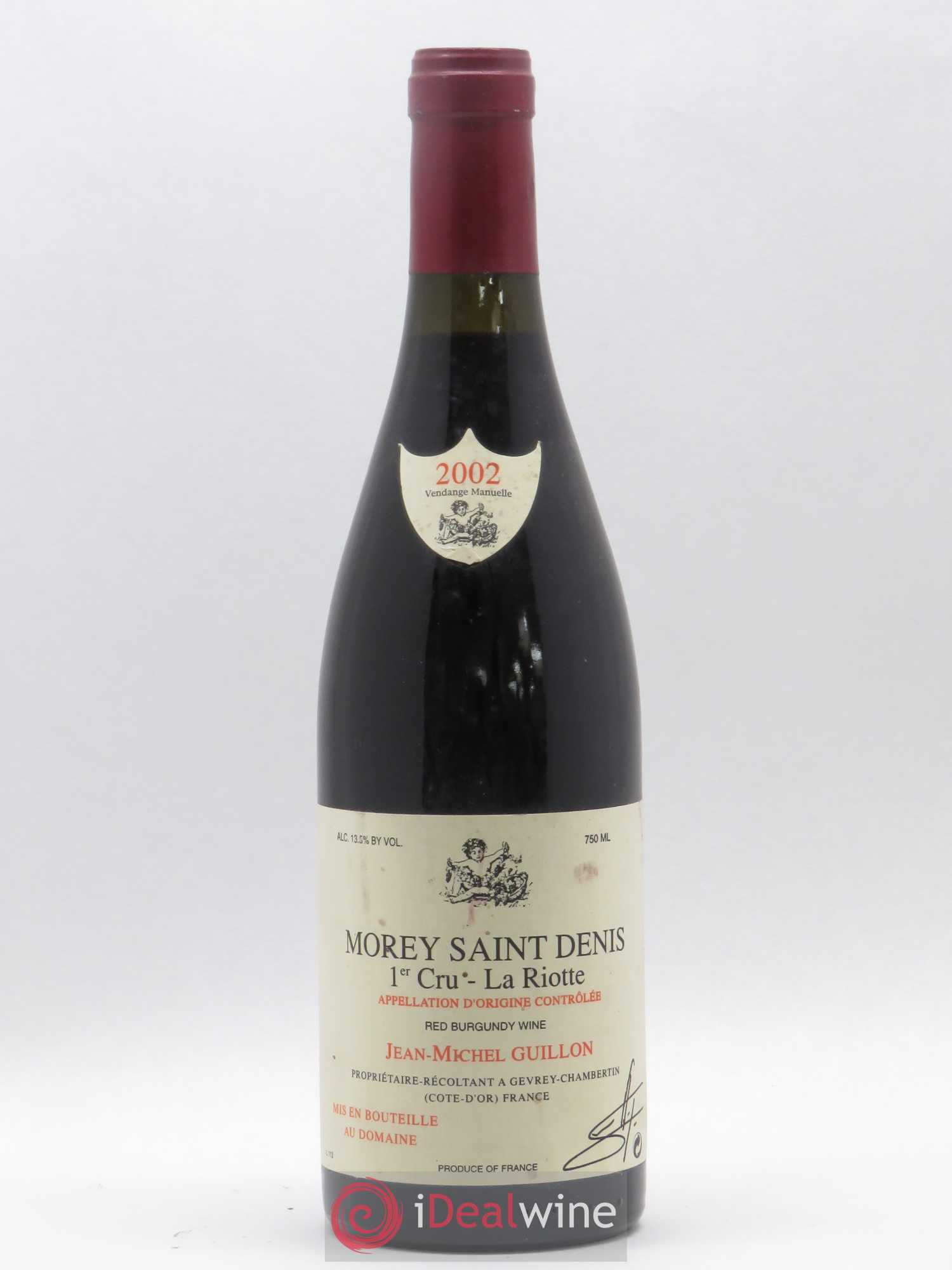 Morey-Saint-Denis 1er Cru La Riotte Domaine Guillon 2002 - Lot de 1 bouteille - 0