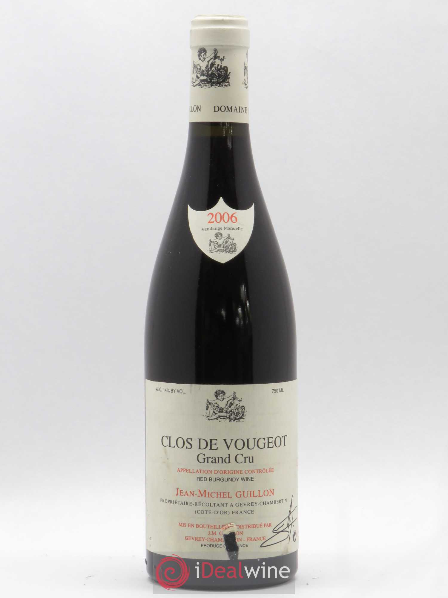 Clos de Vougeot Grand Cru Domaine Guillon (sans prix de réserve) 2006 - Posten von 1 Flasche - 0