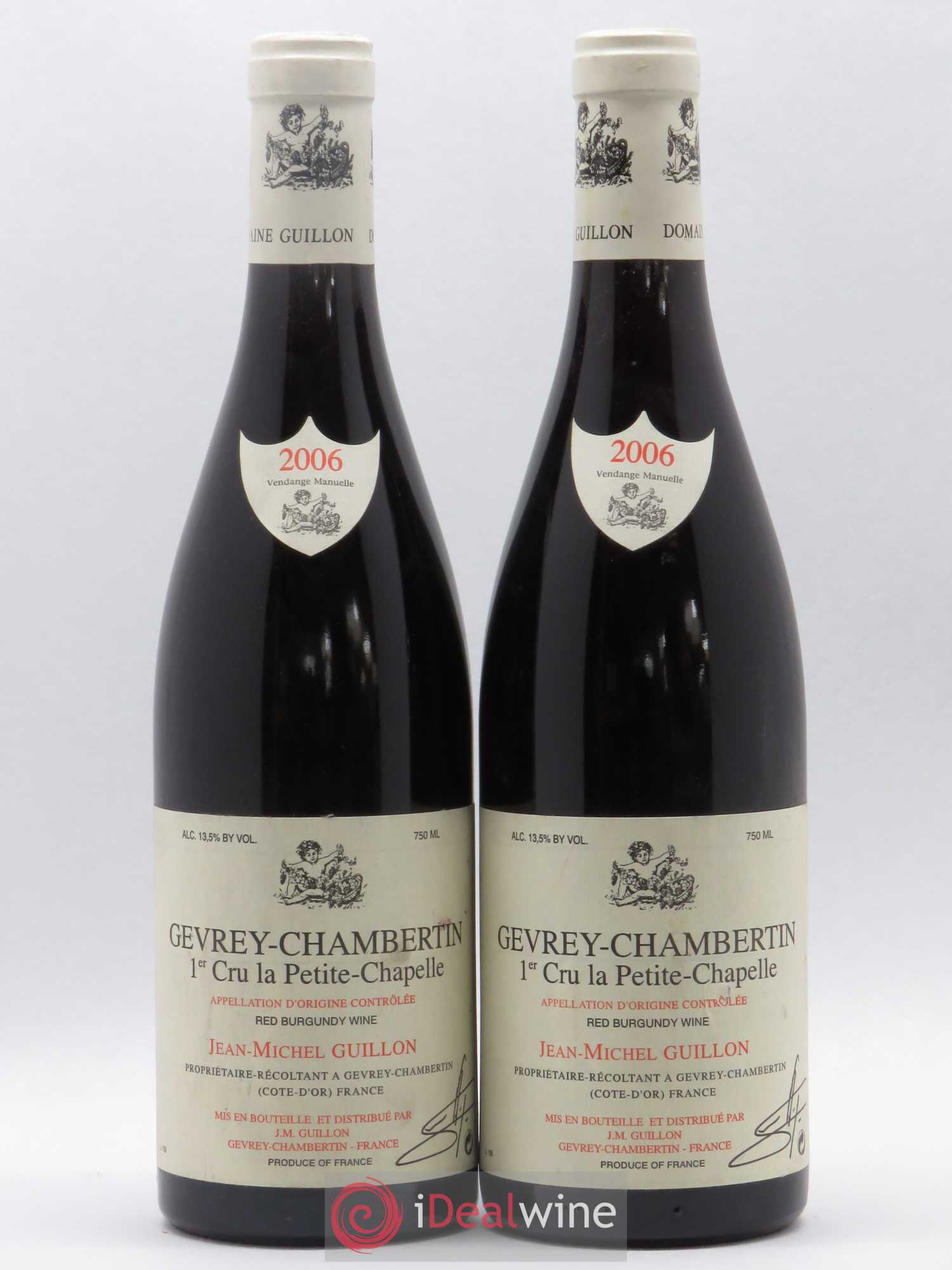 Gevrey-Chambertin 1er Cru La Petite Chapelle Domaine Guillon 2006 - Posten von 2 Flaschen - 0