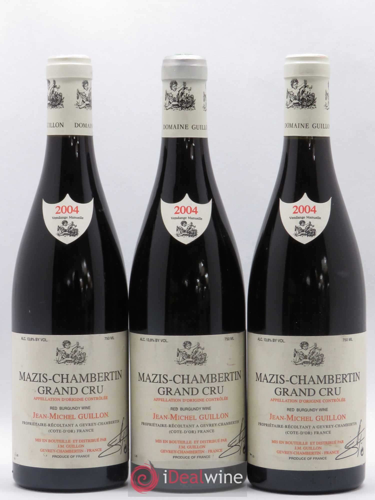 Mazis-Chambertin Grand Cru Domaine Guillon 2004 - Lot de 3 bouteilles - 0