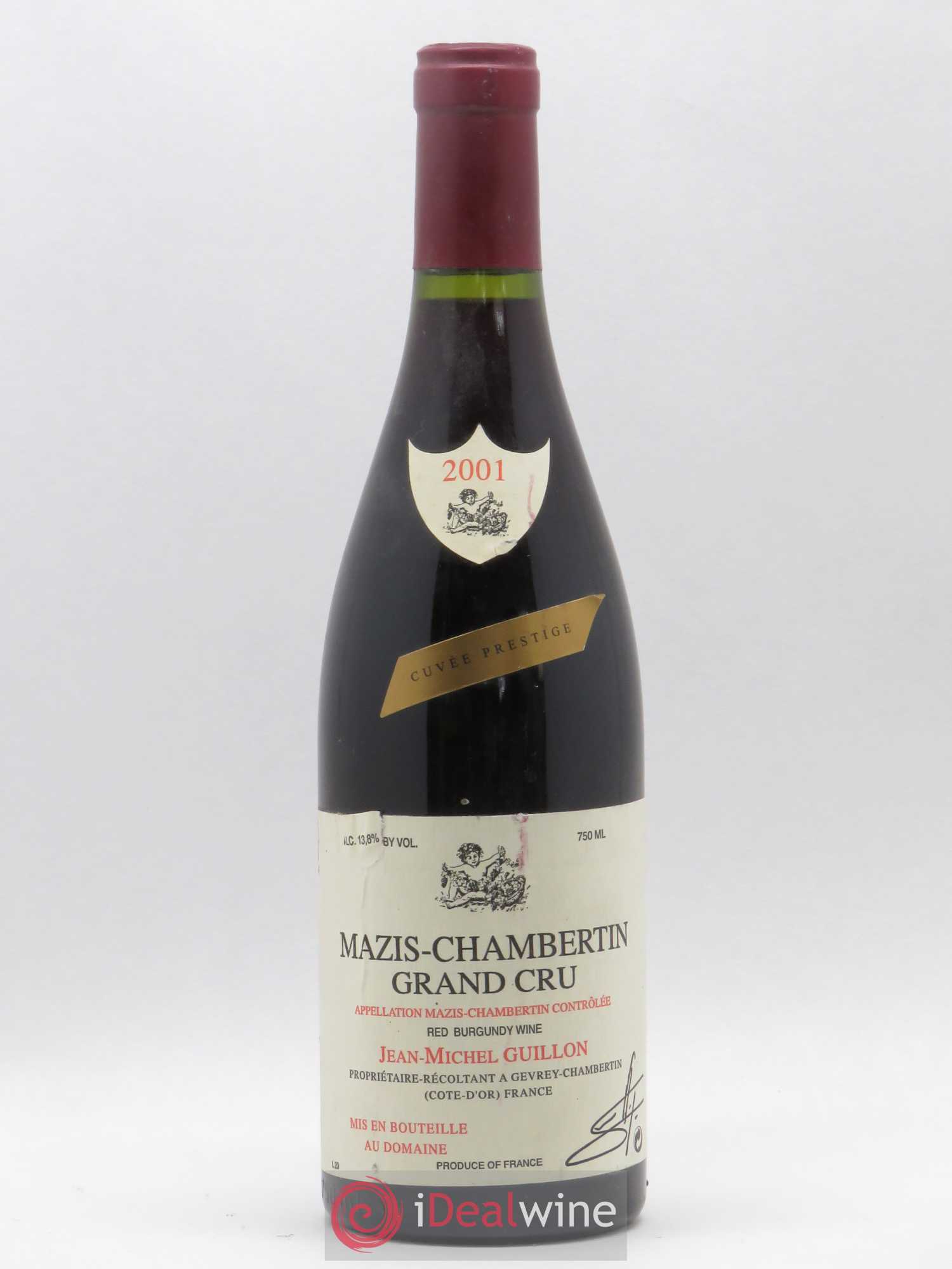 Mazis-Chambertin Grand Cru Cuvée Prestige Domaine Guillon 2001 - Posten von 1 Flasche - 0