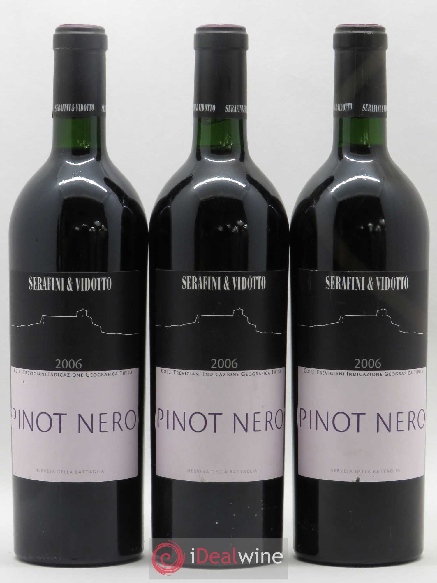 Italie Trevigiani Serafini Vidotto Pinot Nero (sans prix de réserve) 2006 - Posten von 3 Flaschen - 0