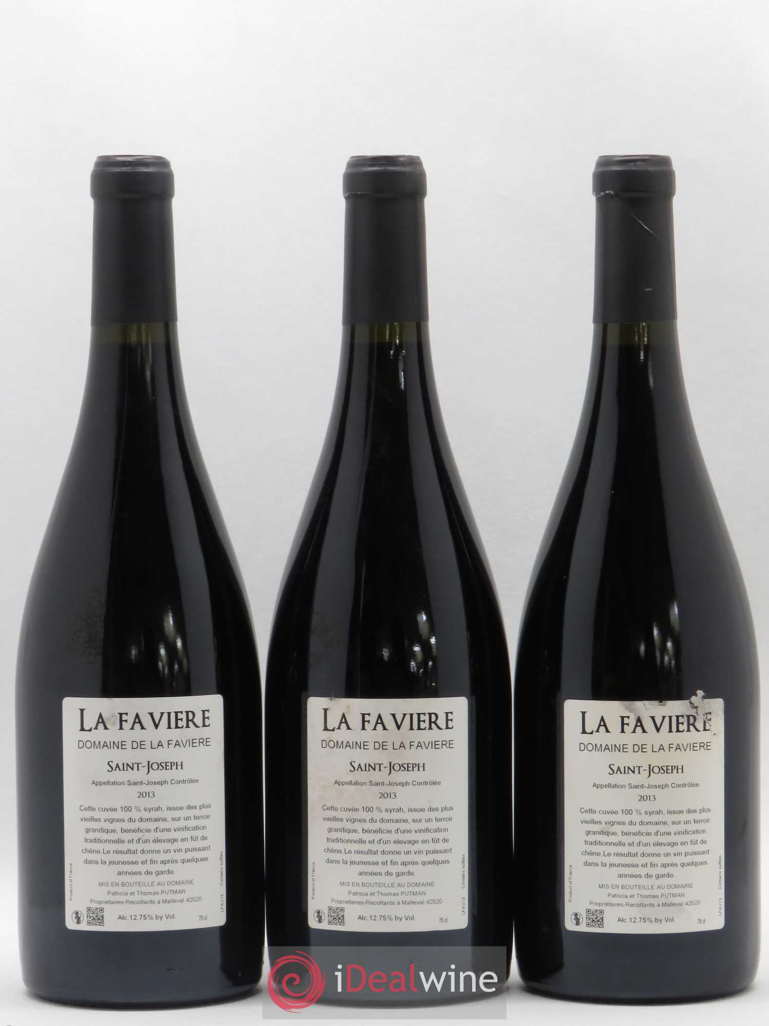 Saint-Joseph La Faviere (sans prix de réserve) 2013 - Posten von 3 Flaschen - 1
