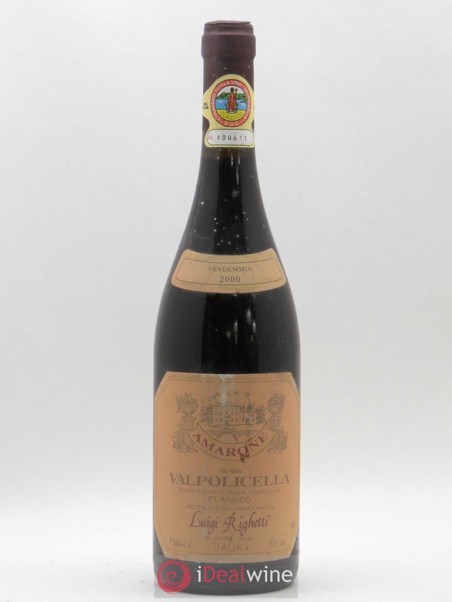 Valpolicella Classico DOC Luigi Righetti 2000 - Lot de 1 bouteille - 0