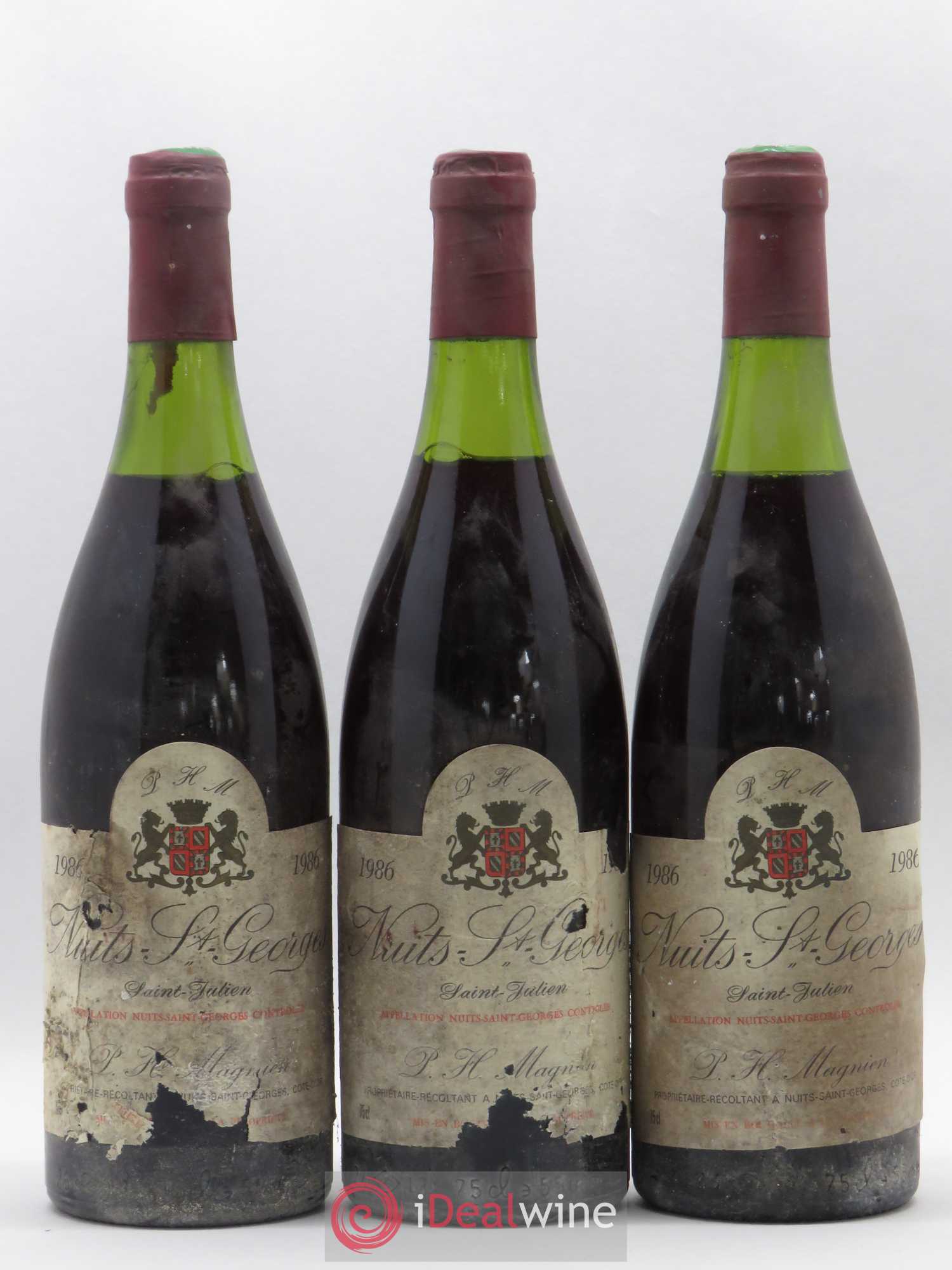 Nuits-Saint-Georges Domaine Magnien (sans prix de réserve) 1986 - Posten von 3 Flaschen - 0