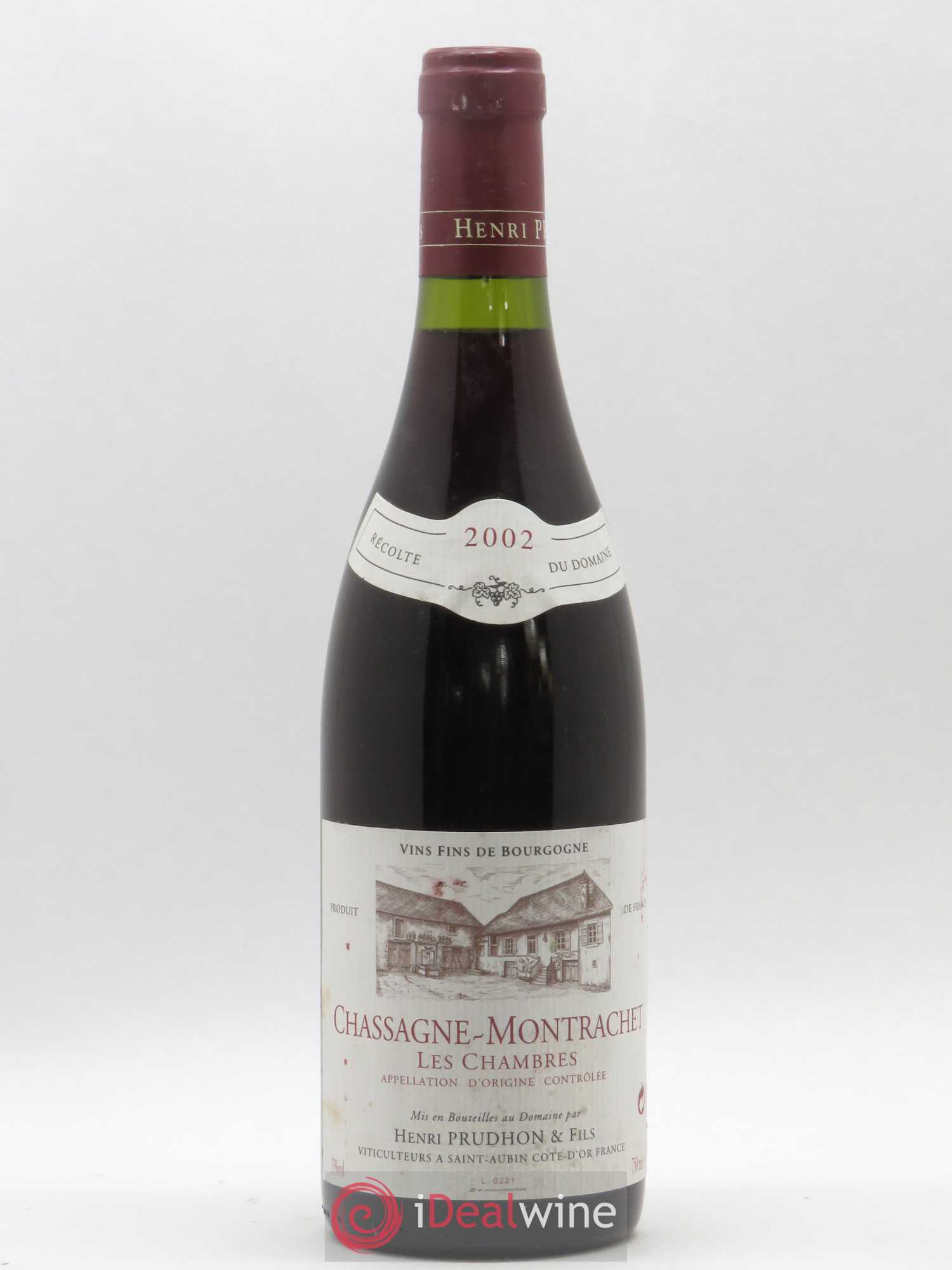 Chassagne-Montrachet Les Chambres Domaine Prudhon et Fils 2002 - Posten von 1 Flasche - 0