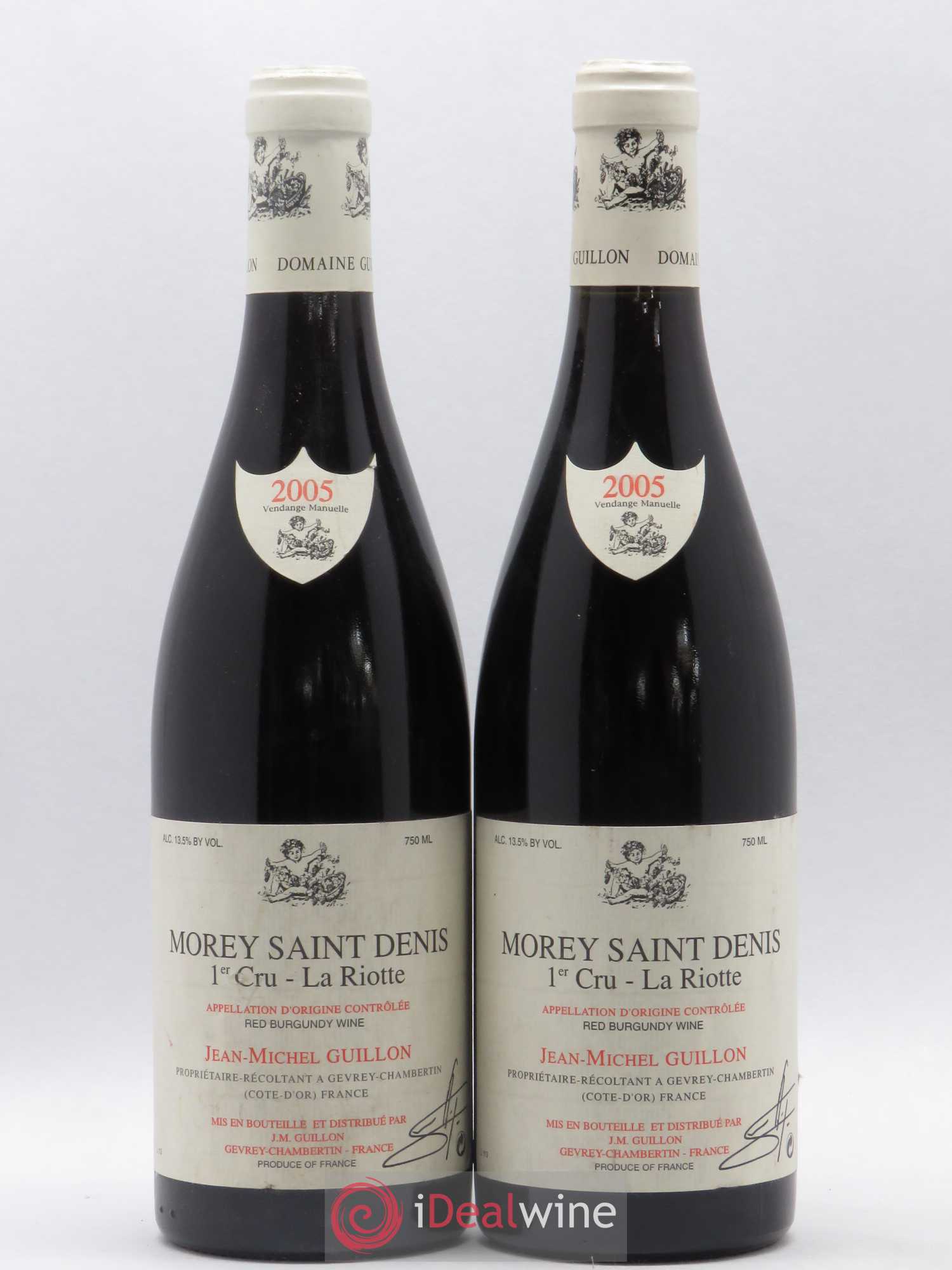 Morey-Saint-Denis 1er Cru La Riotte Domaine Guillon 2005 - Lot de 2 bouteilles - 0