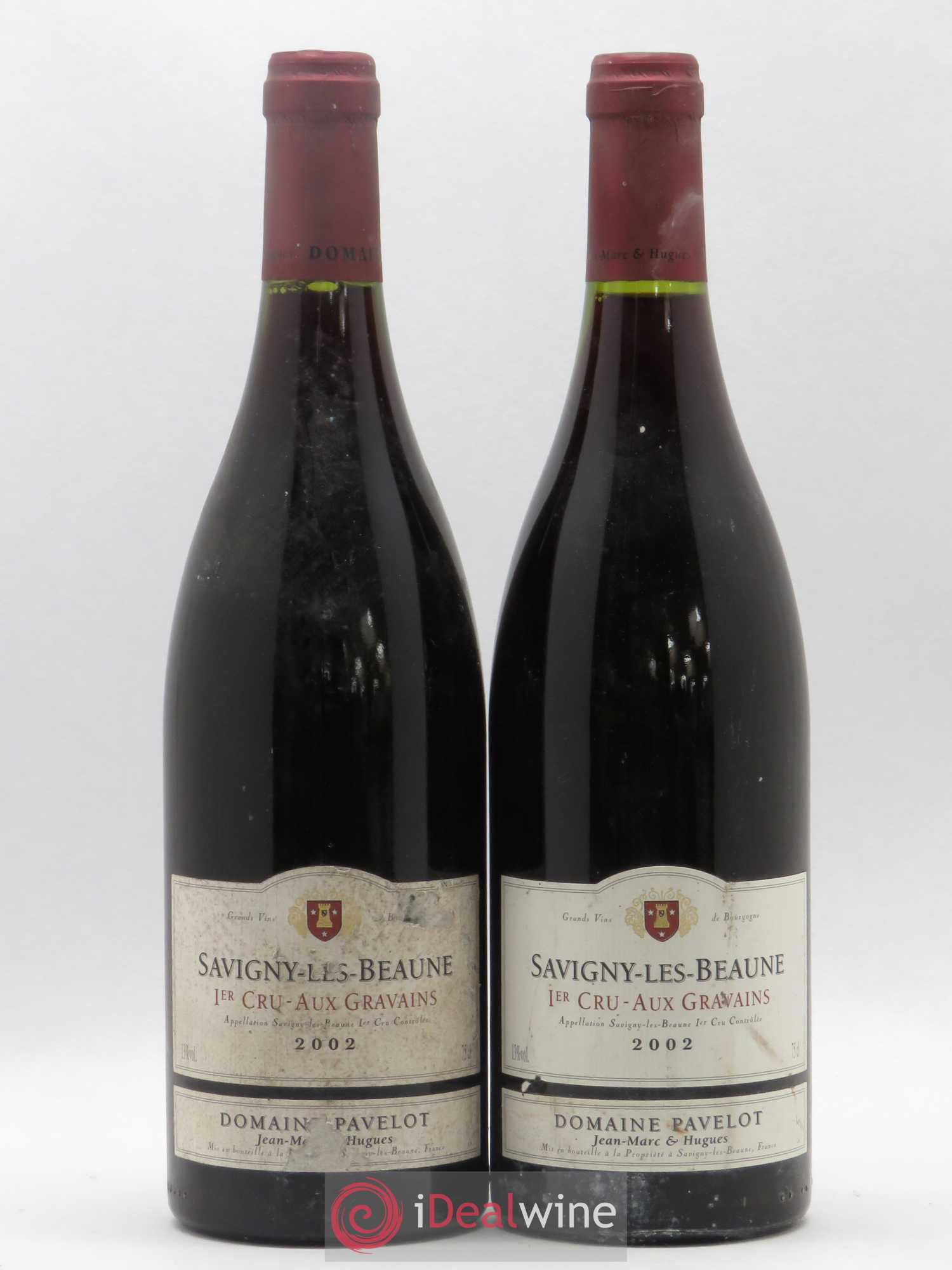 Savigny-lès-Beaune 1er Cru Aux Gravains Domaine Pavelot 2002 - Lot de 2 bouteilles - 0