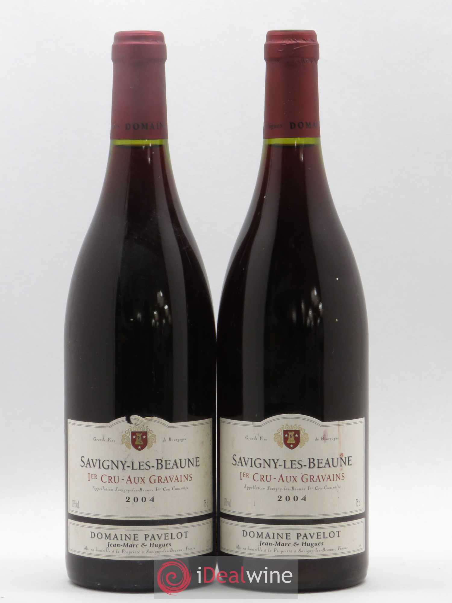 Savigny-lès-Beaune 1er Cru Aux Gravains Domaine Pavelot 2004 - Lot de 2 bouteilles - 0