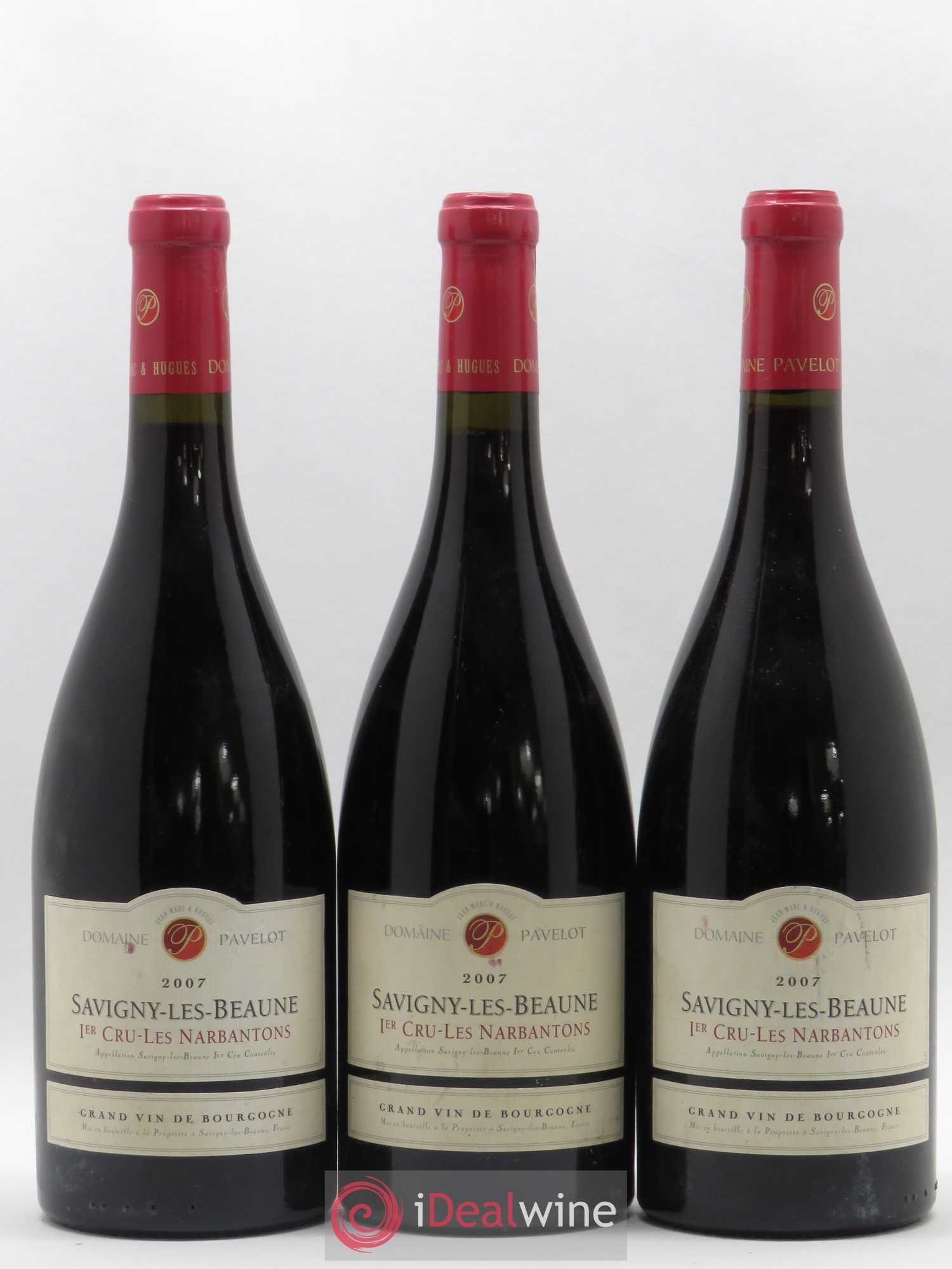 Savigny-lès-Beaune 1er Cru Les Narbantons Domaine Pavelot (sans prix de réserve) 2007 - Posten von 3 Flaschen - 0