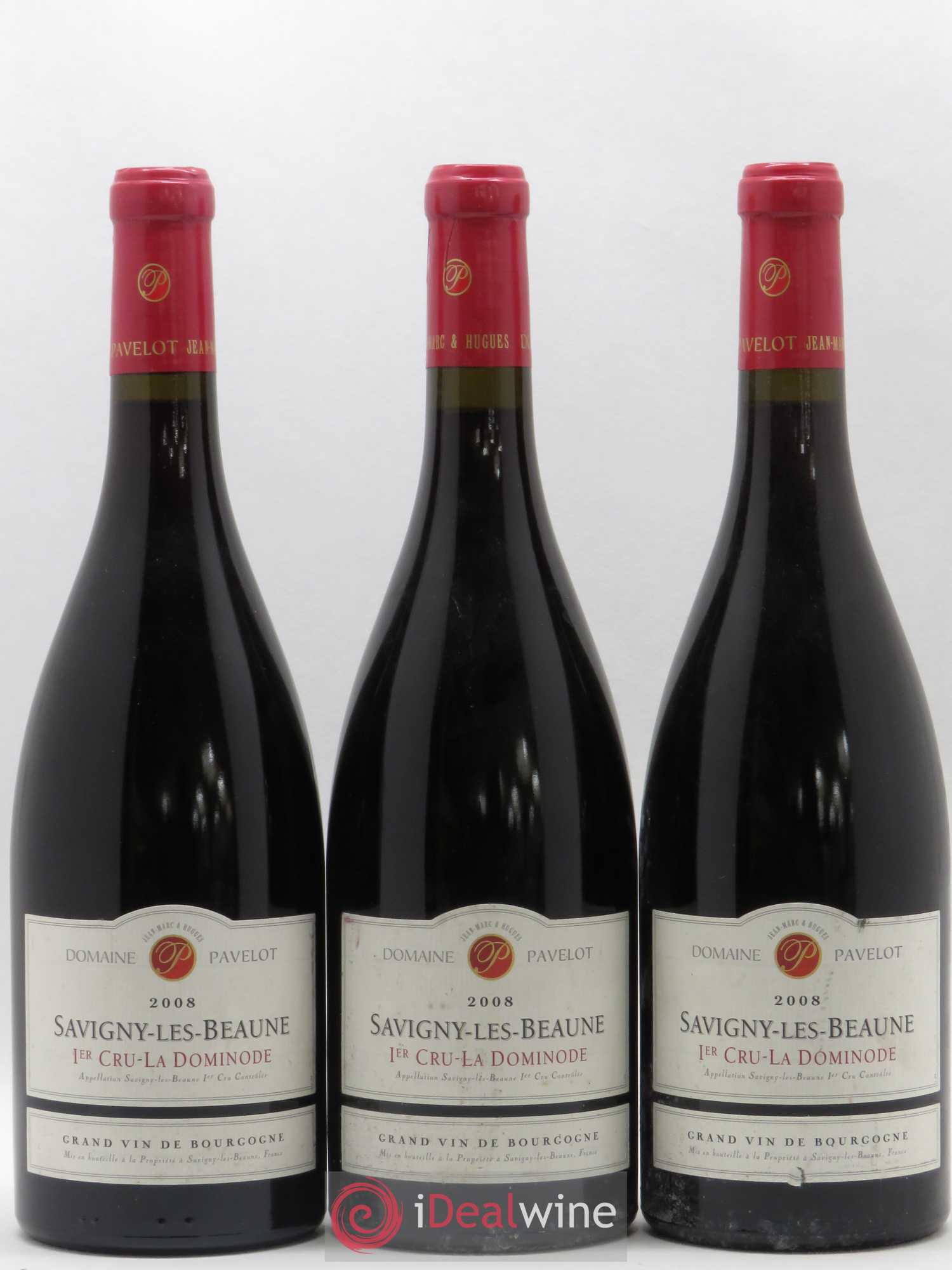 Savigny-lès-Beaune 1er Cru La Dominode Domaine Pavelot (sans prix de réserve) 2008 - Posten von 3 Flaschen - 0