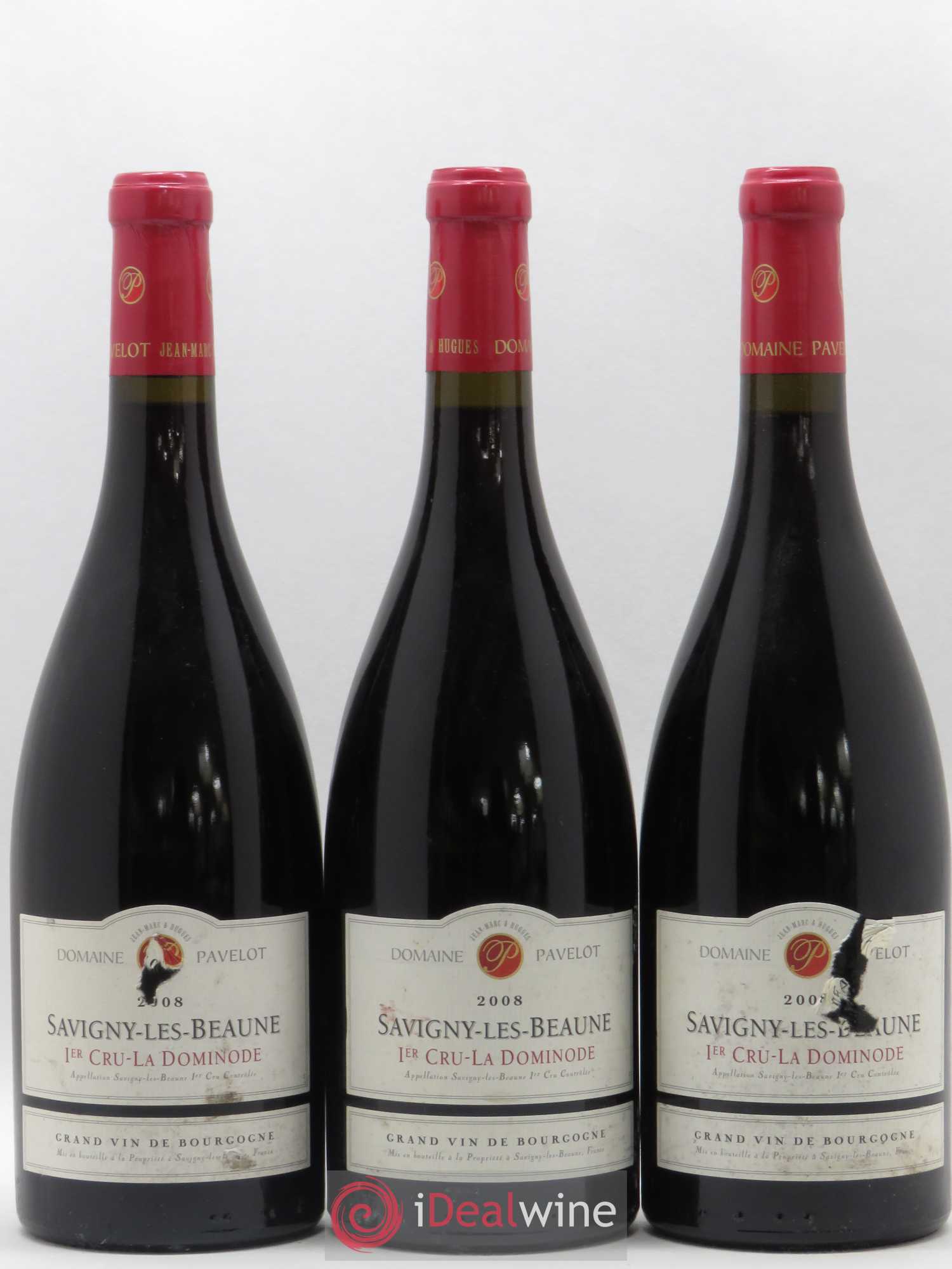Savigny-lès-Beaune 1er Cru La Dominode Domaine Pavelot (sans prix de réserve) 2008 - Posten von 3 Flaschen - 0