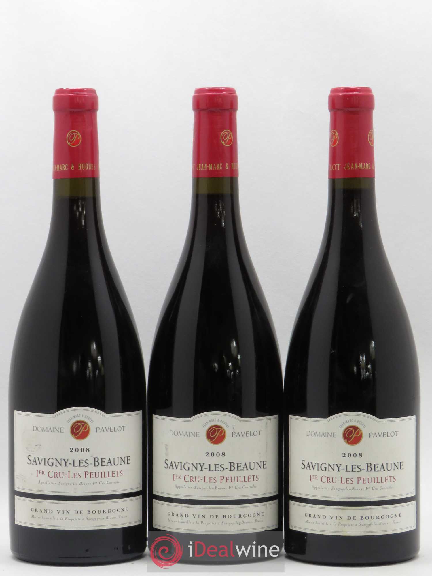 Savigny-lès-Beaune 1er Cru Les Peuillets Domaine Pavelot (sans prix de réserve) 2008 - Posten von 3 Flaschen - 0