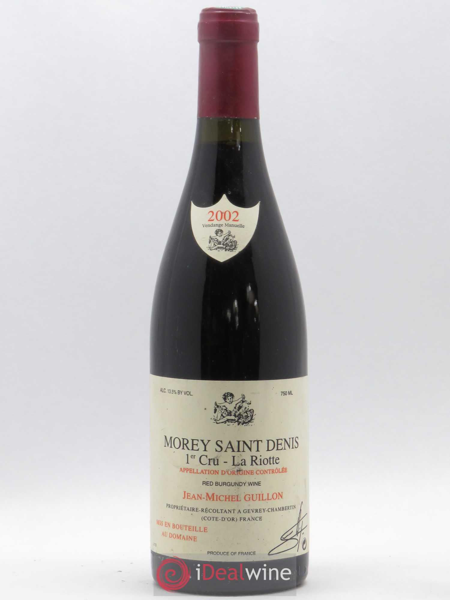 Morey-Saint-Denis 1er Cru La Riotte Domaine Guillon 2002 - Lot de 1 bouteille - 0