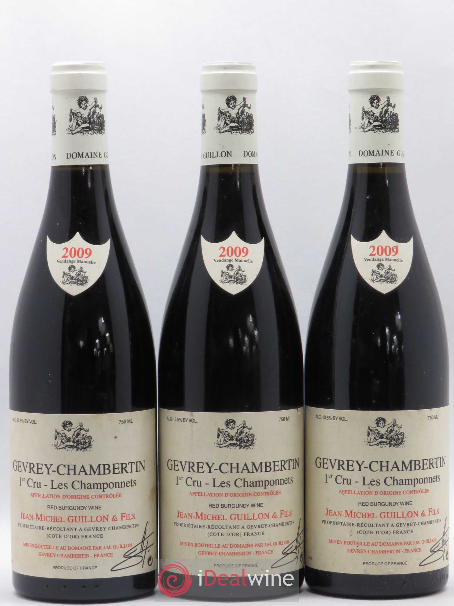 Gevrey-Chambertin 1er Cru Les Champonnets Domaine Guillon 2009 - Posten von 3 Flaschen - 0