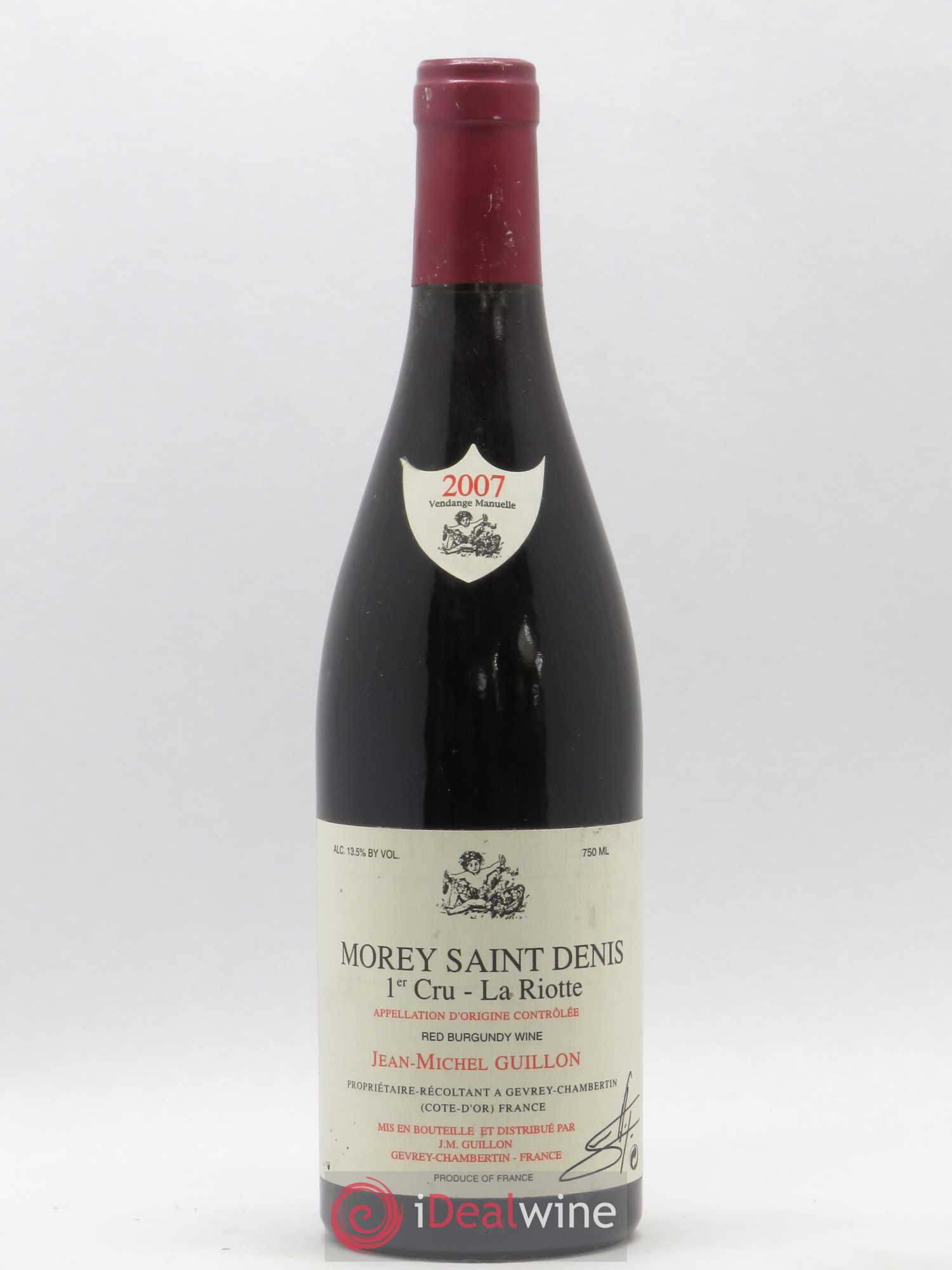 Morey-Saint-Denis 1er Cru La Riotte Domaine Guillon 2007 - Lot de 1 bouteille - 0