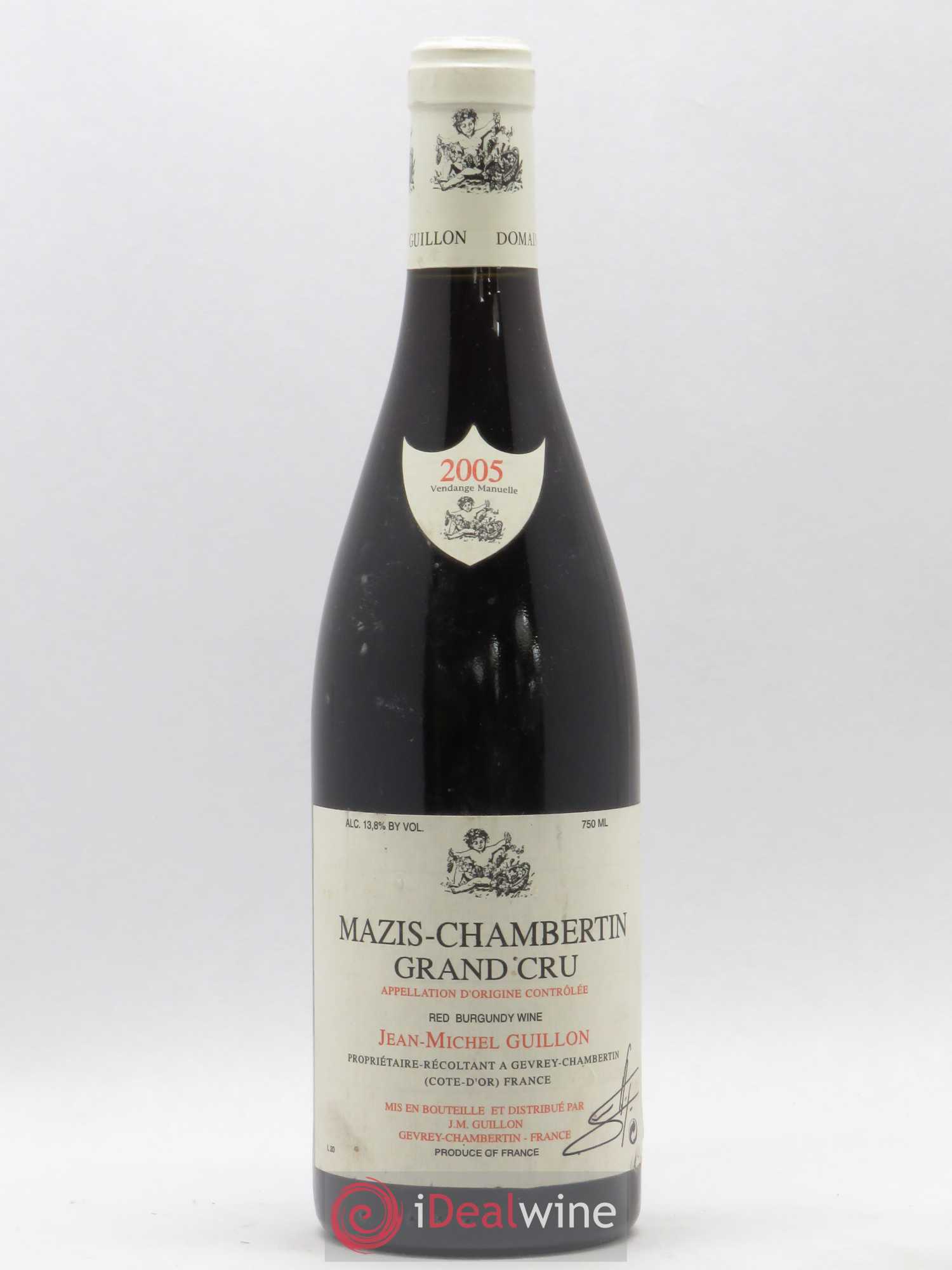Mazis-Chambertin Grand Cru Domaine Guillon 2005 - Lot de 1 bouteille - 0